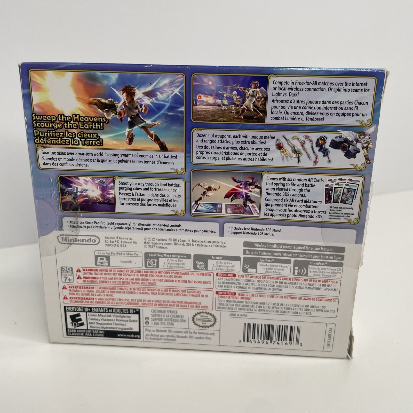 Kid Icarus: Uprising (Nintendo 3DS, 2012) Big Box