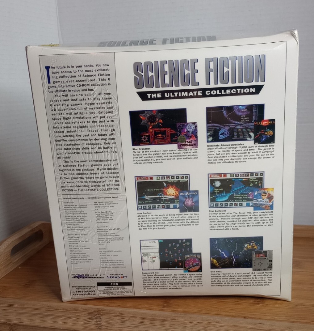 Science Fiction The Ultimate Collection – 6 NOS PC Games. Sealed. Vintage