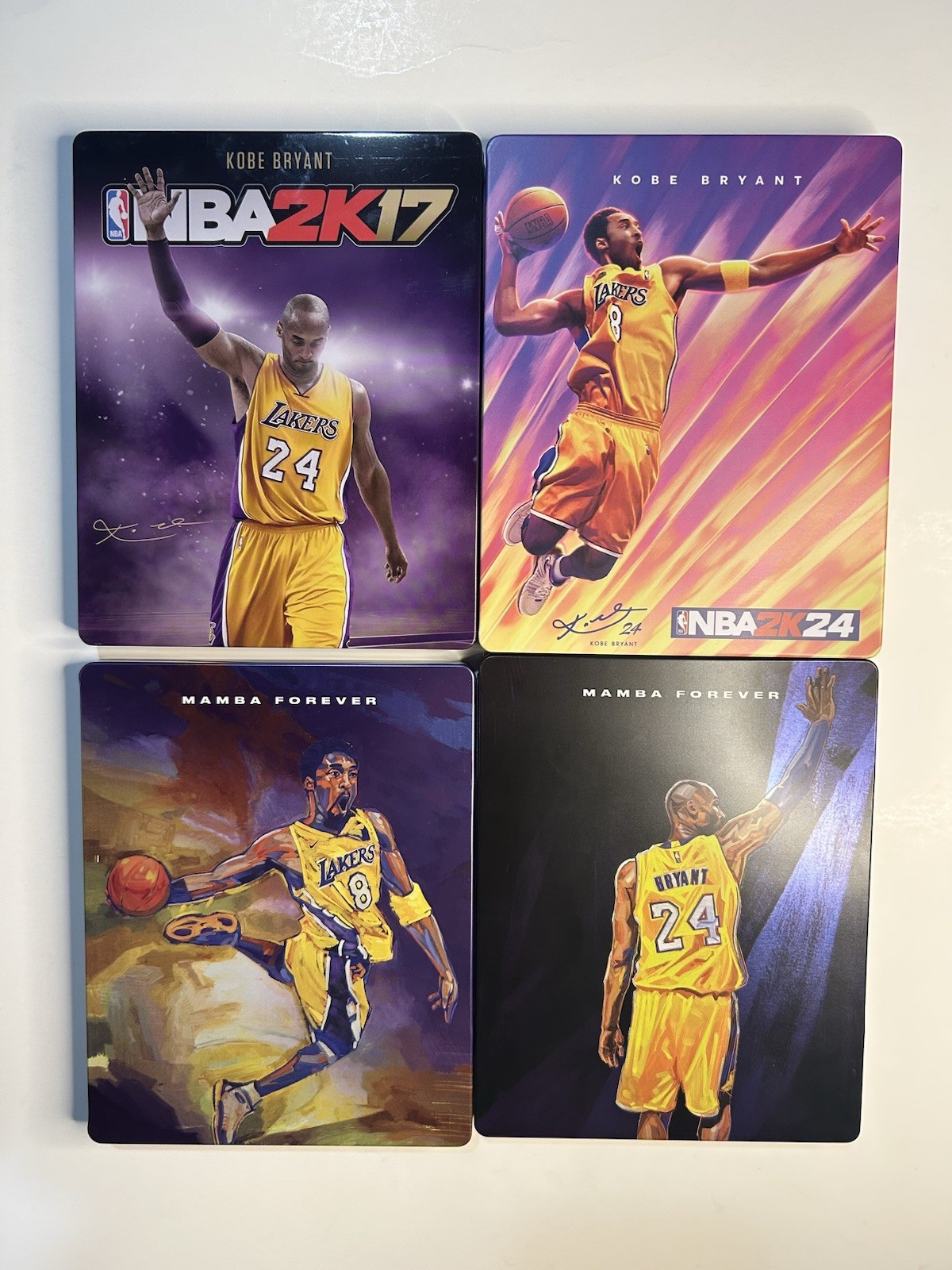 NBA 2K Kobe Bryant Edition Game Bundle Lot w/ Steelbook – 2K17, 2K21, 2K24