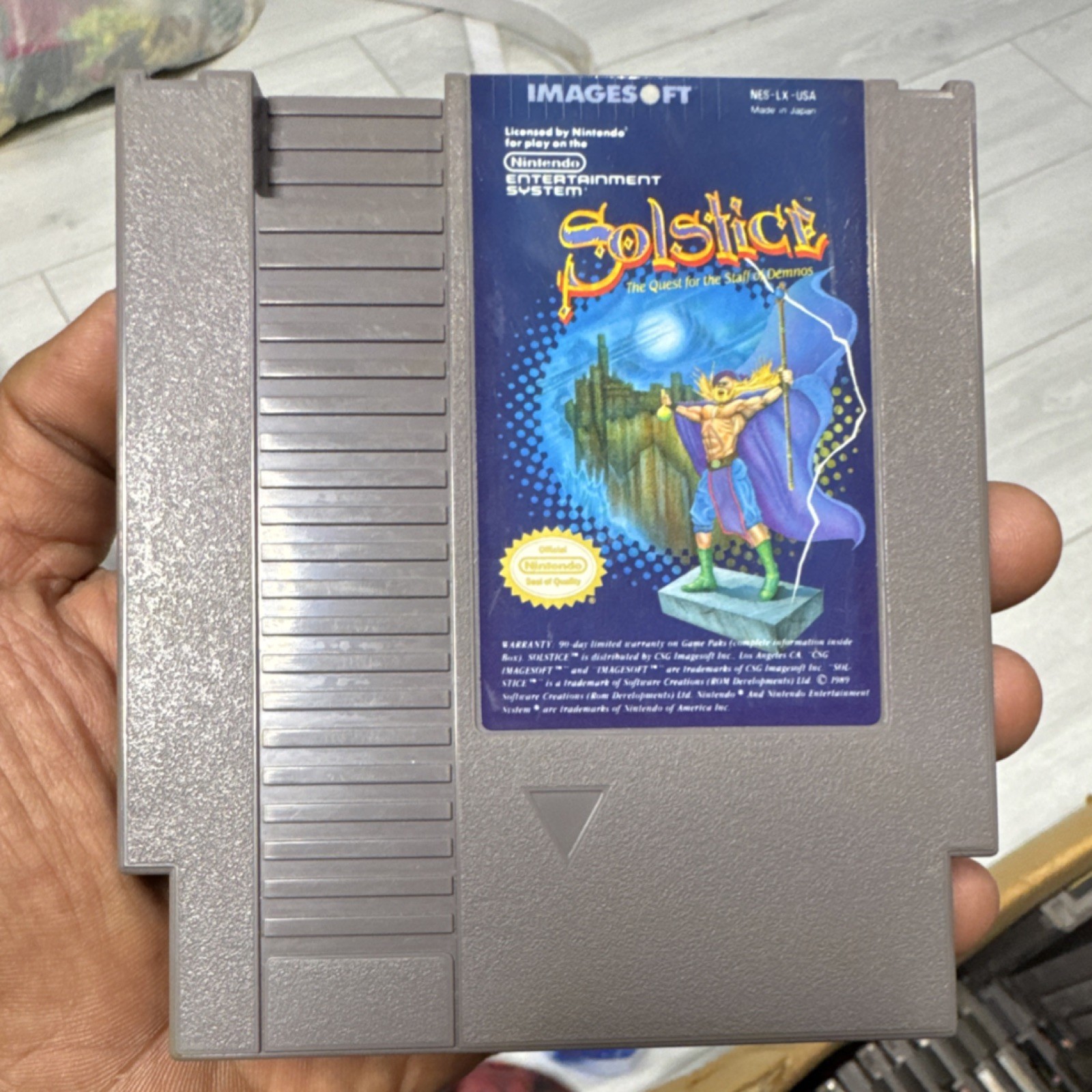 CSG Imagesoft Solstice Nintendo NES Puzzle Game Cartridge NTSC-U/C