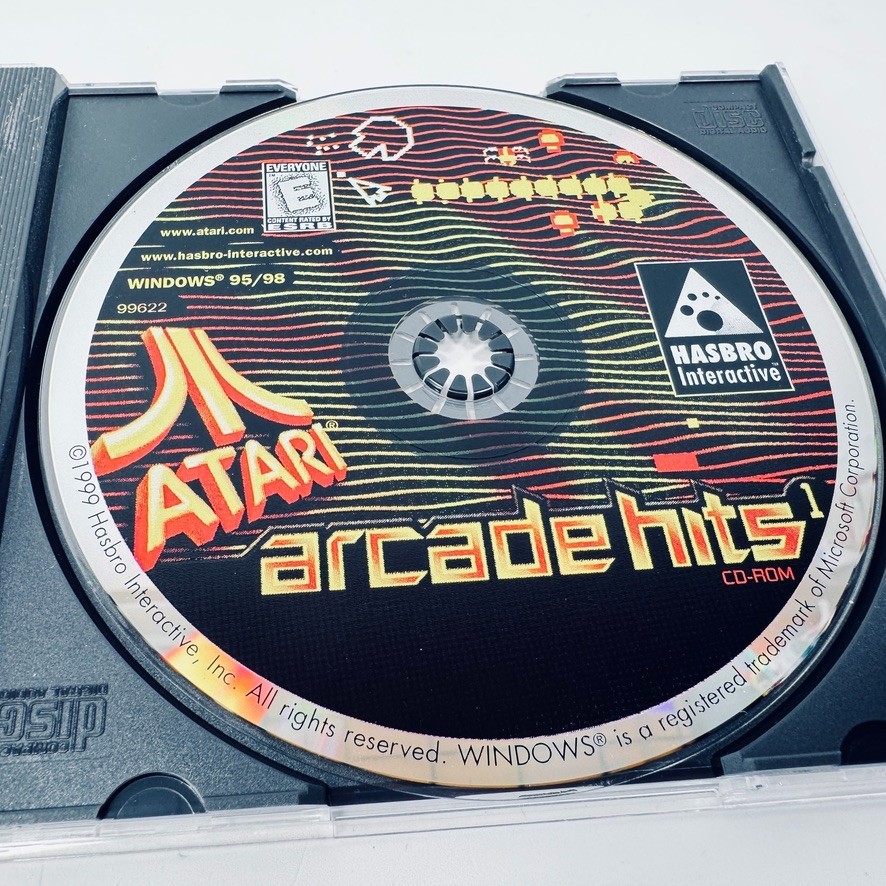 Atari Arcade Hits 1 PC CD ROM 1999 Hasbro – Asteroids Centipede Missile Comm.