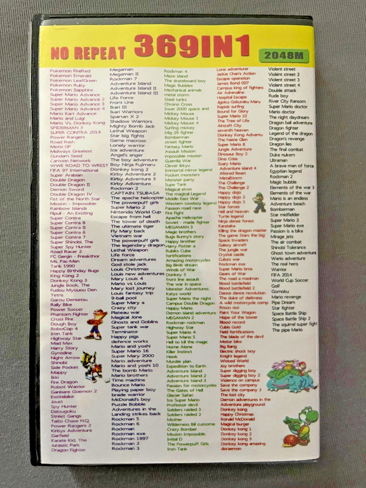 369 IN 1 GBA Game Boy Advance Combo Games *FAST SHIPPING FROM USA*