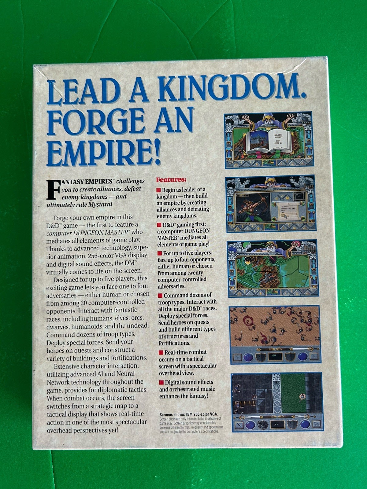 SSI Fantasy Empires Big Box Role Strategy Role Playing Game