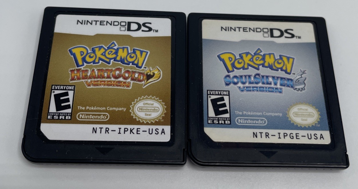 Pokemon HeartGold & SoulSilver Nintendo DS Lot Of 2 Games Authentic Games Only