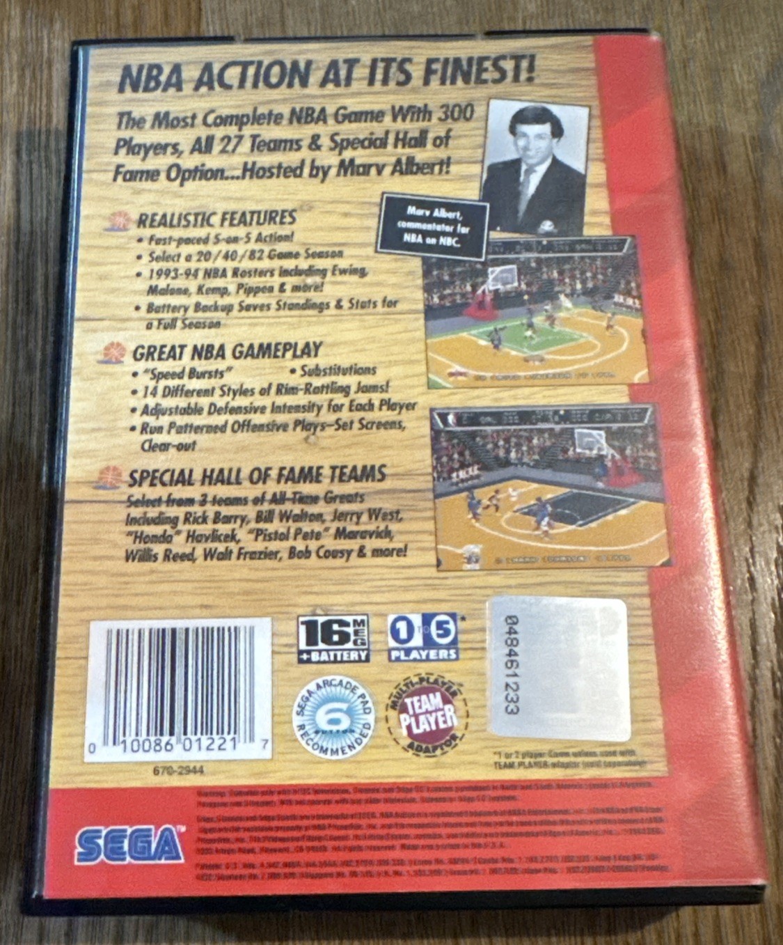NBA Action ’94 Basketball (Sega Genesis) Great Condition CIB Tested Authentic