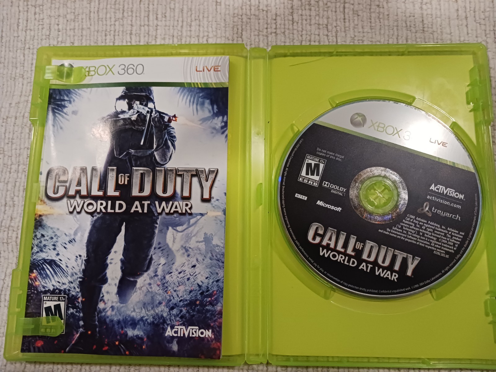 Call of Duty COD Lot Bundle CIB World at War, Black Ops, Ghosts, MW3 Xbox 360