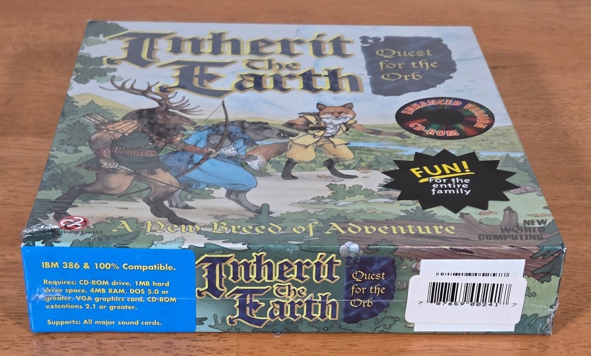 New Sealed Inherit the Earth Quest for Orb New World Computing IBM PC CD 1994