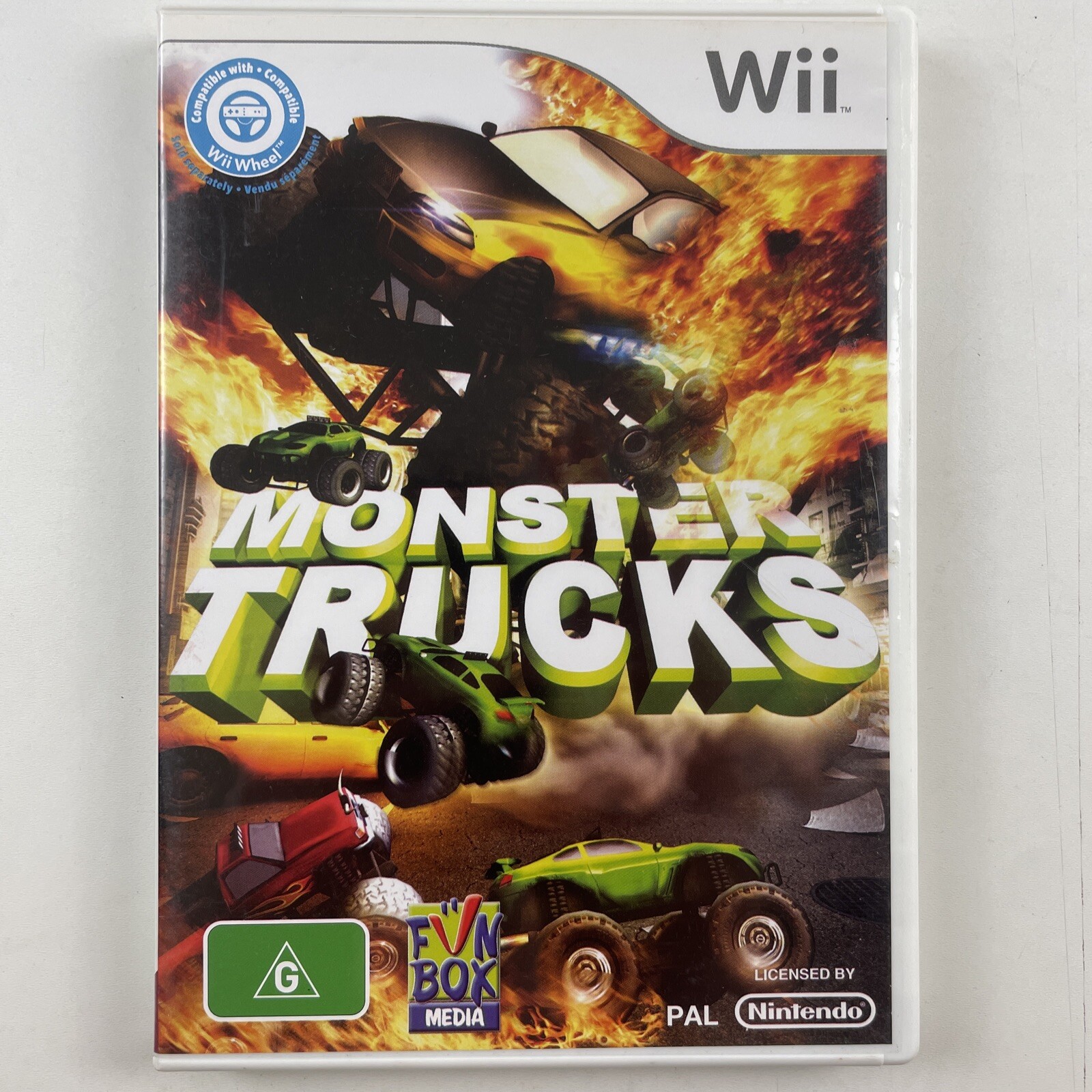 Monster Trucks Wii Game Funbox Media 2012 RARE Video Game PAL