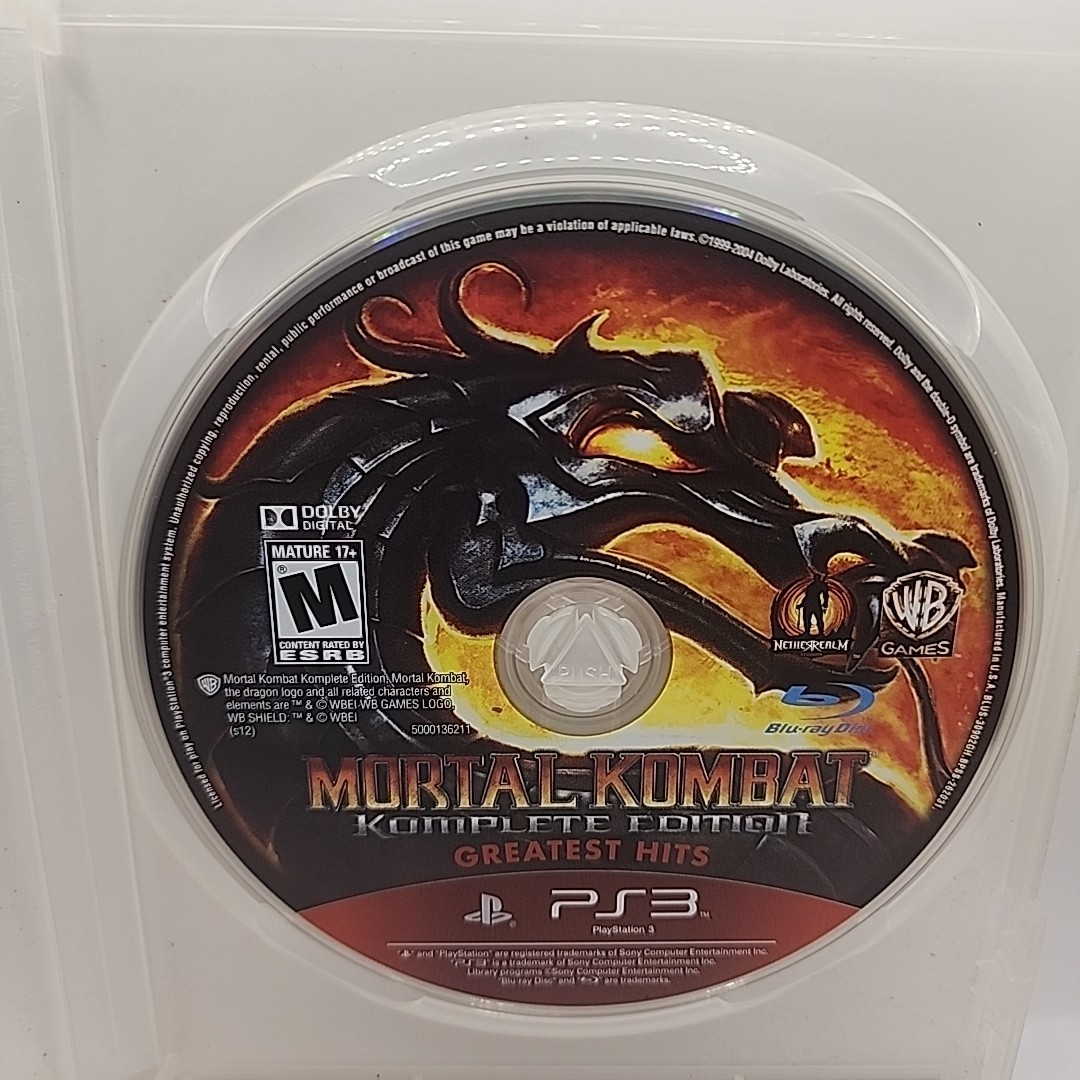 Mortal Kombat — Komplete Edition (Sony PlayStation 3, 2012) Disc Only