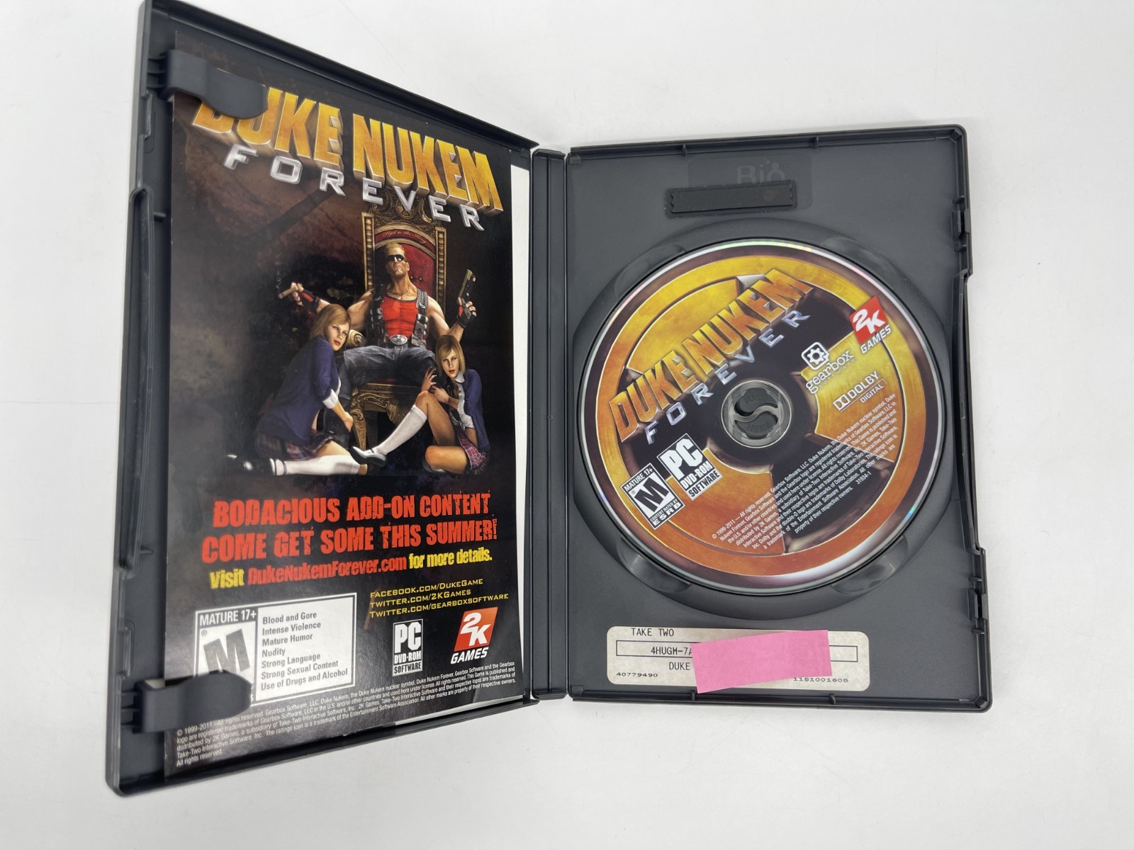 Duke Nukem Forever 2K Games (PC, 2011) Used | Complete