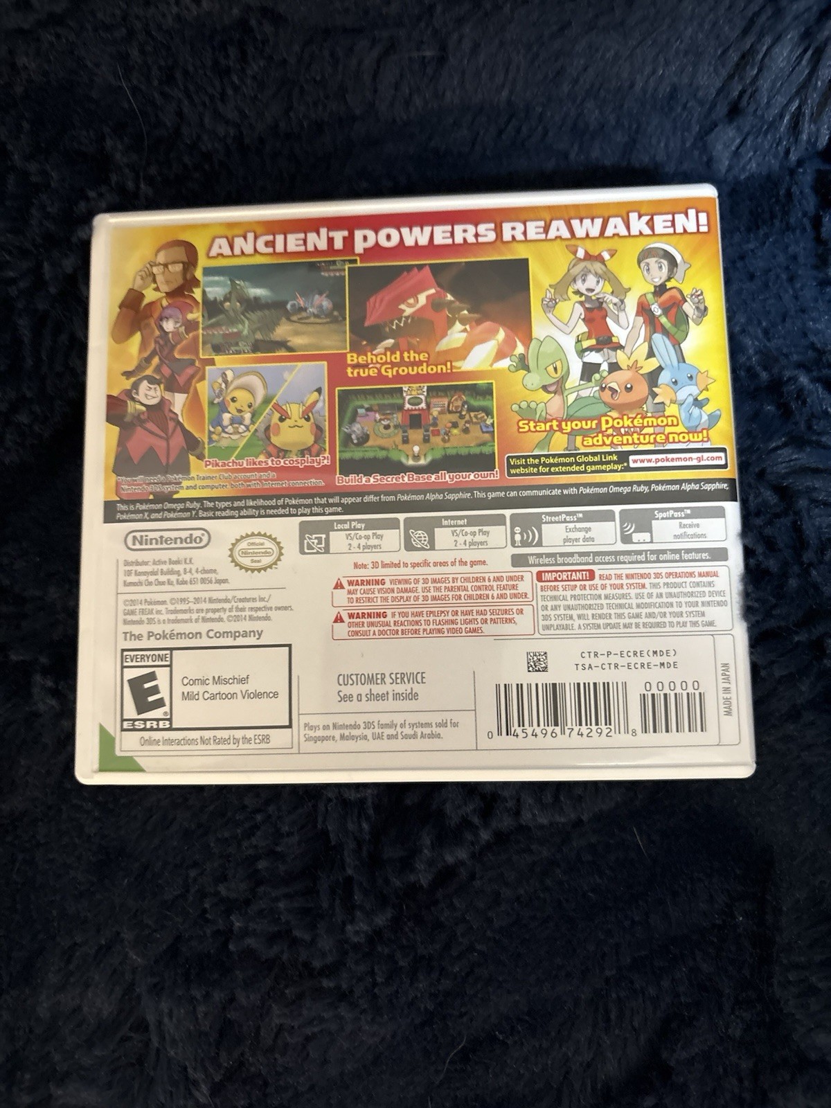 Pokémon Omega Ruby for Nintendo 3DS Game Cartridge w/ Case & Manual