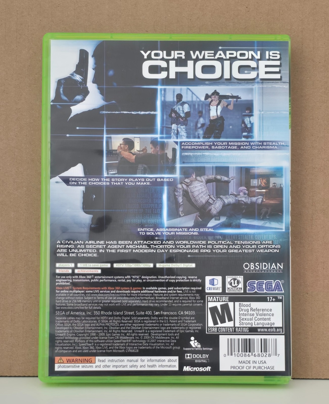 Alpha Protocol The Espionage RPG (Xbox 360, 2010) Best Buy Exclusive COMPLETE
