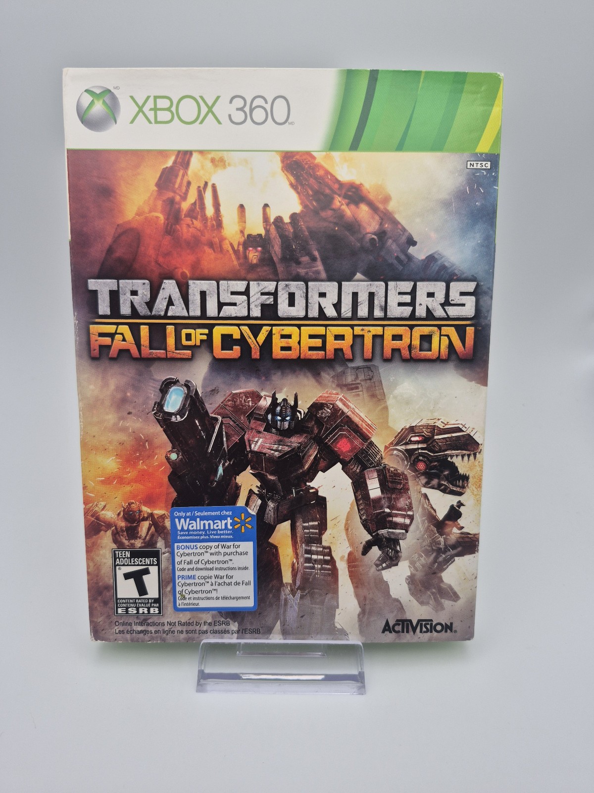 Transformers: Fall of Cybertron (Xbox 360) Complete in box W/Walmart Slipcover