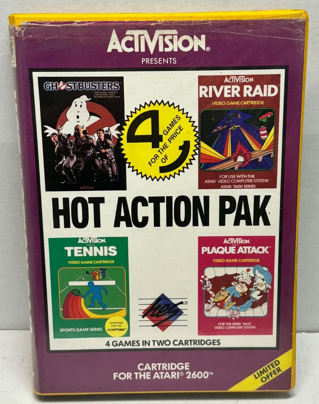 Hot Action Pak Atari 2600 *Complete* HES #4