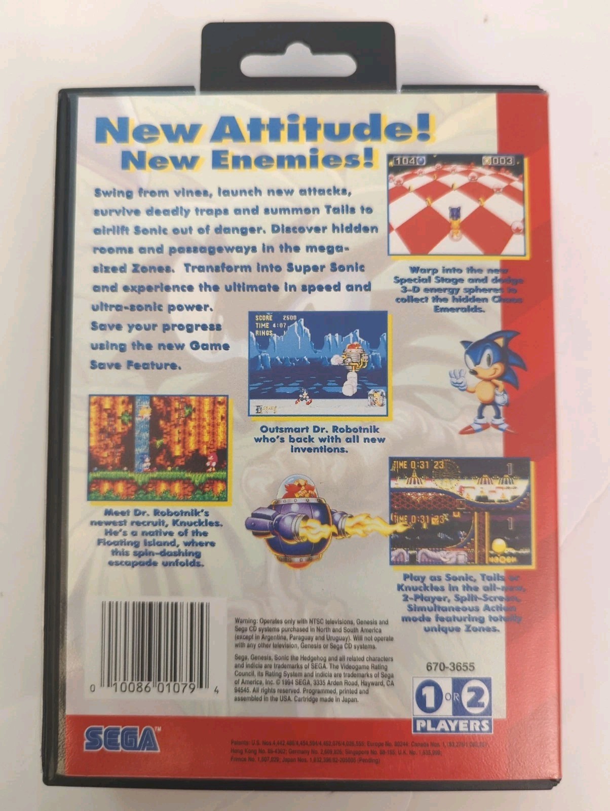 Sega Genesis Sonic The Hedgehog 3 Complete CIB
