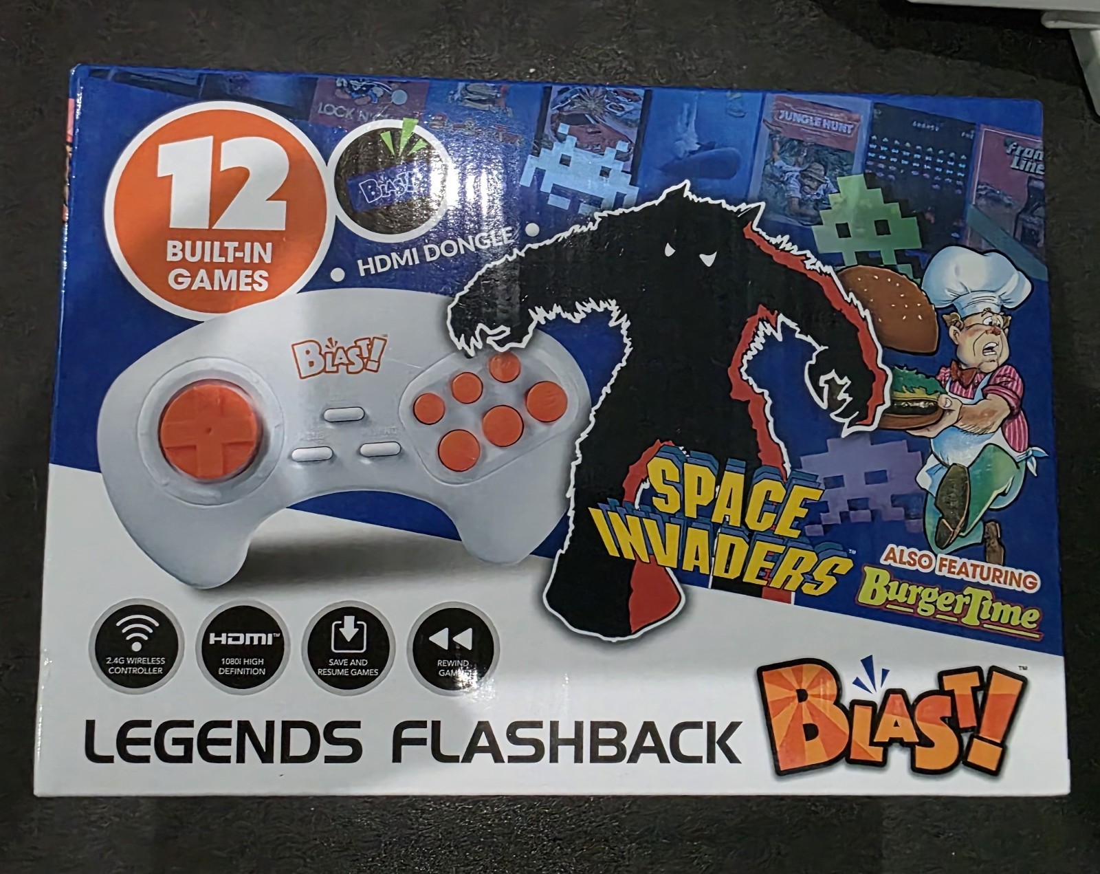 Legends Flashback Blast! Space Invaders & 12 More! Wireless HDMI Dongle – New
