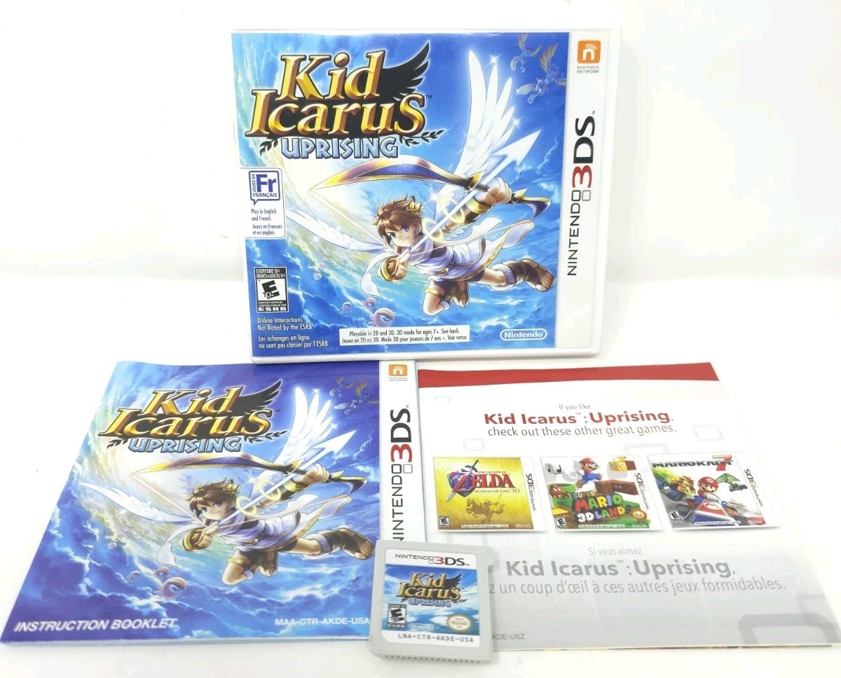 Kid Icarus Uprising Nintendo 3DS Includes Game Case Manual Insert And Cartridge