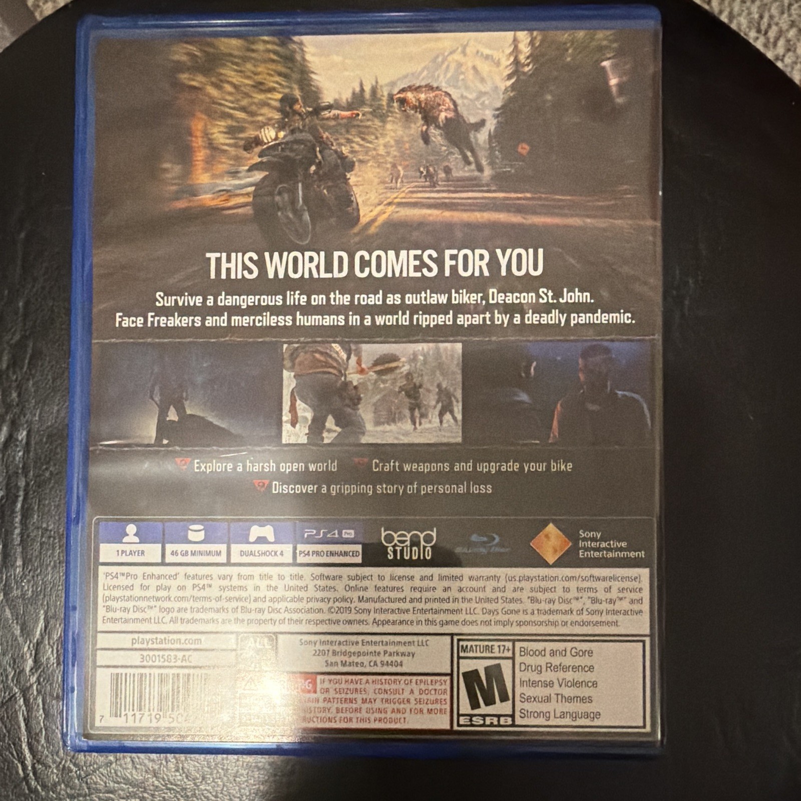 Sony Interactive Entertainment Days Gone PS4 M 2019, Disc & Case
