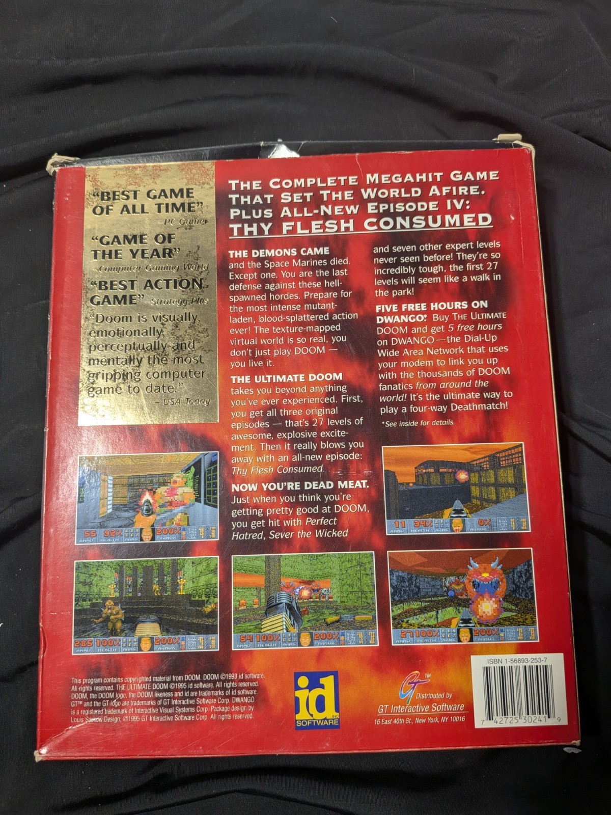 The Ultimate Doom (PC, 1995) Big Box, Windows 95 CD-Rom (No Poster)