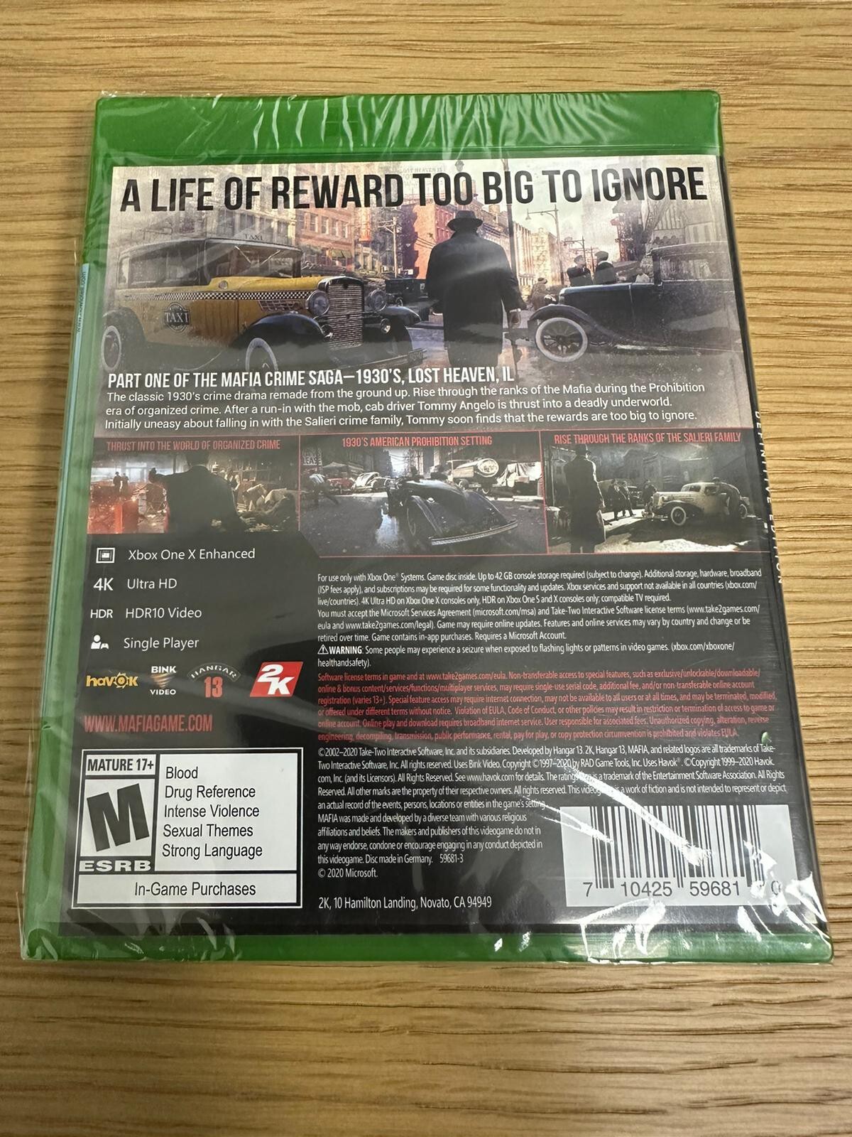 Mafia Definitive Edition (Microsoft Xbox One, 2020) Brand New Factory Sealed