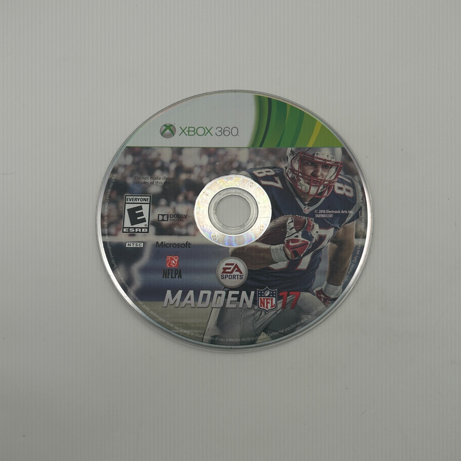 Madden NFL 17 (Microsoft Xbox 360, 2016) Disc Only