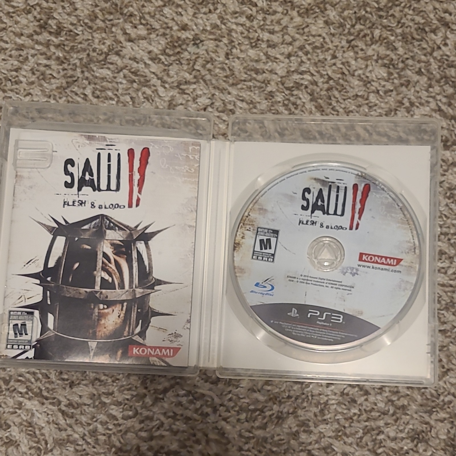 Konami SAW & SAW II: Flesh & Blood PS3 Survival Horror Manual Included NTSC-U/C