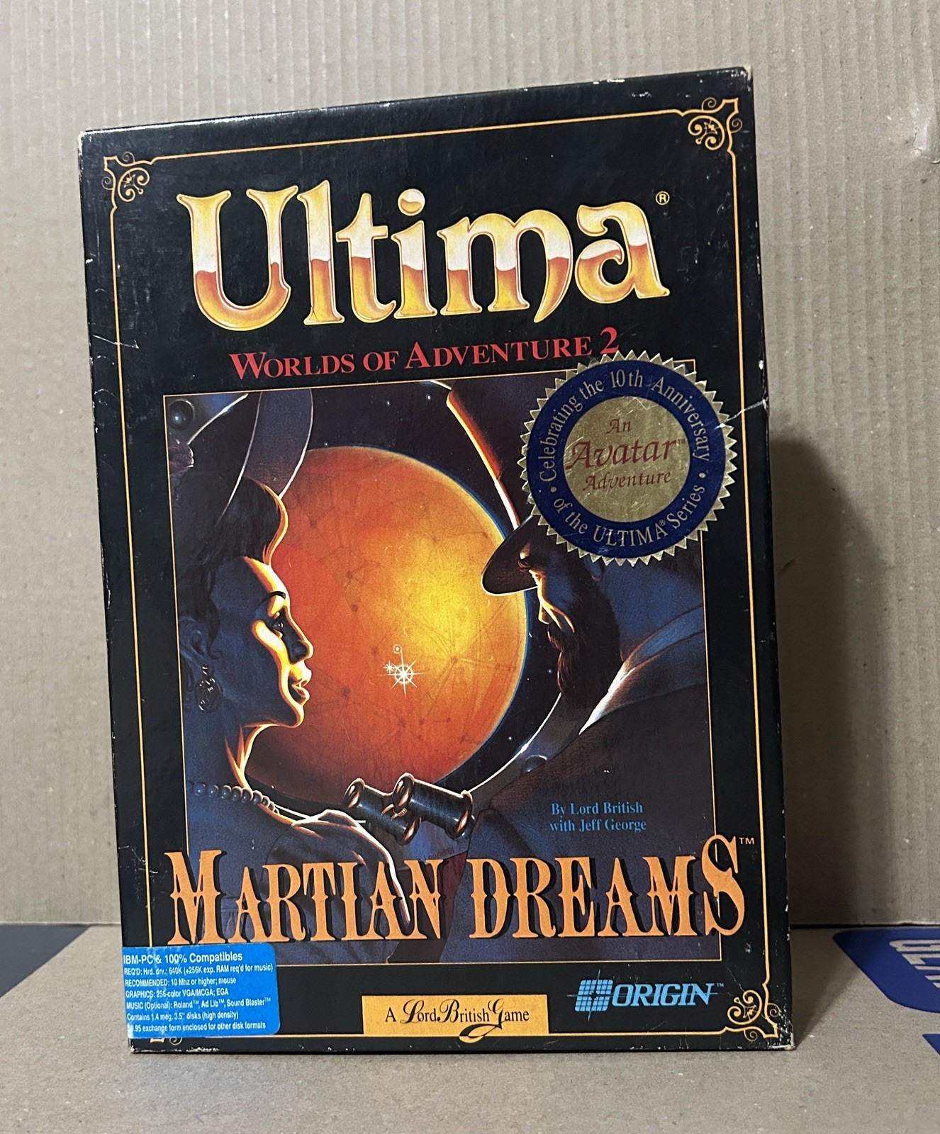 ULTIMA Worlds of Adventure 2 MARTIAN DREAMS 3.5″ Disks IBM PC Game Big Box