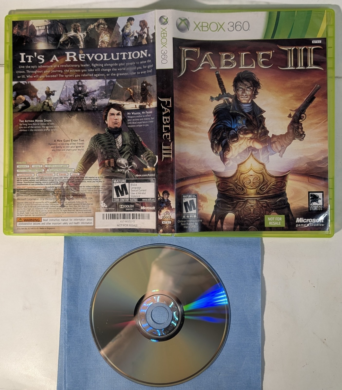 Fable III 3 Microsoft Xbox 360 Cib Tested and Working