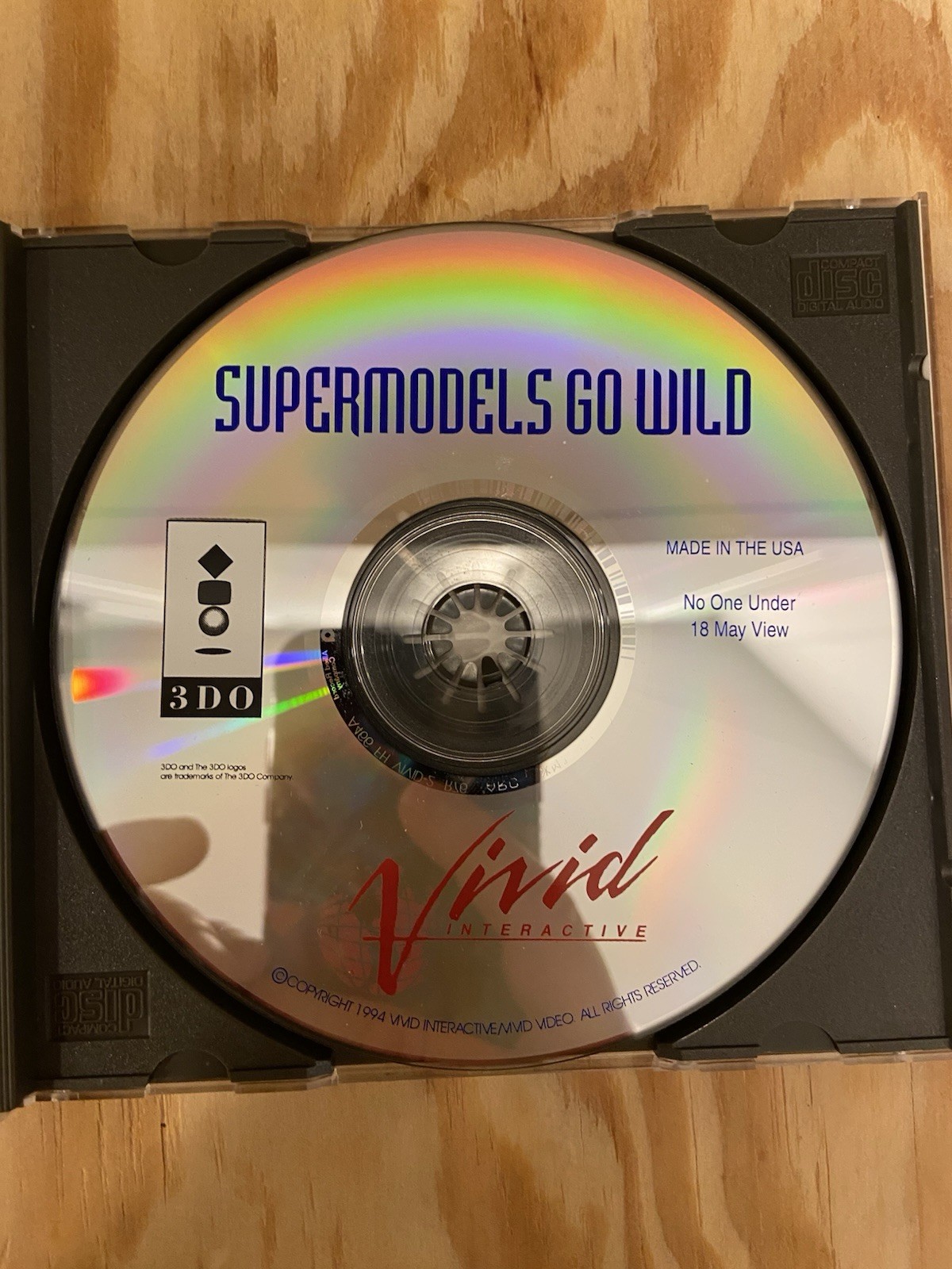 SuperModels Go Wild 3DO 1994 Vivid Video CD EX w/Case & Artwork NO SLIPCOVER