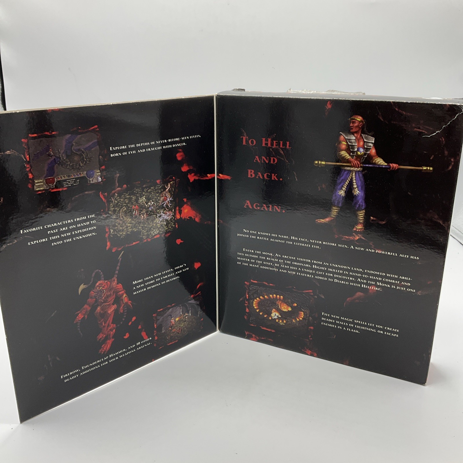 Hellfire: Diablo Expansion Pack (PC, 1997) Big Box RARE See Pics