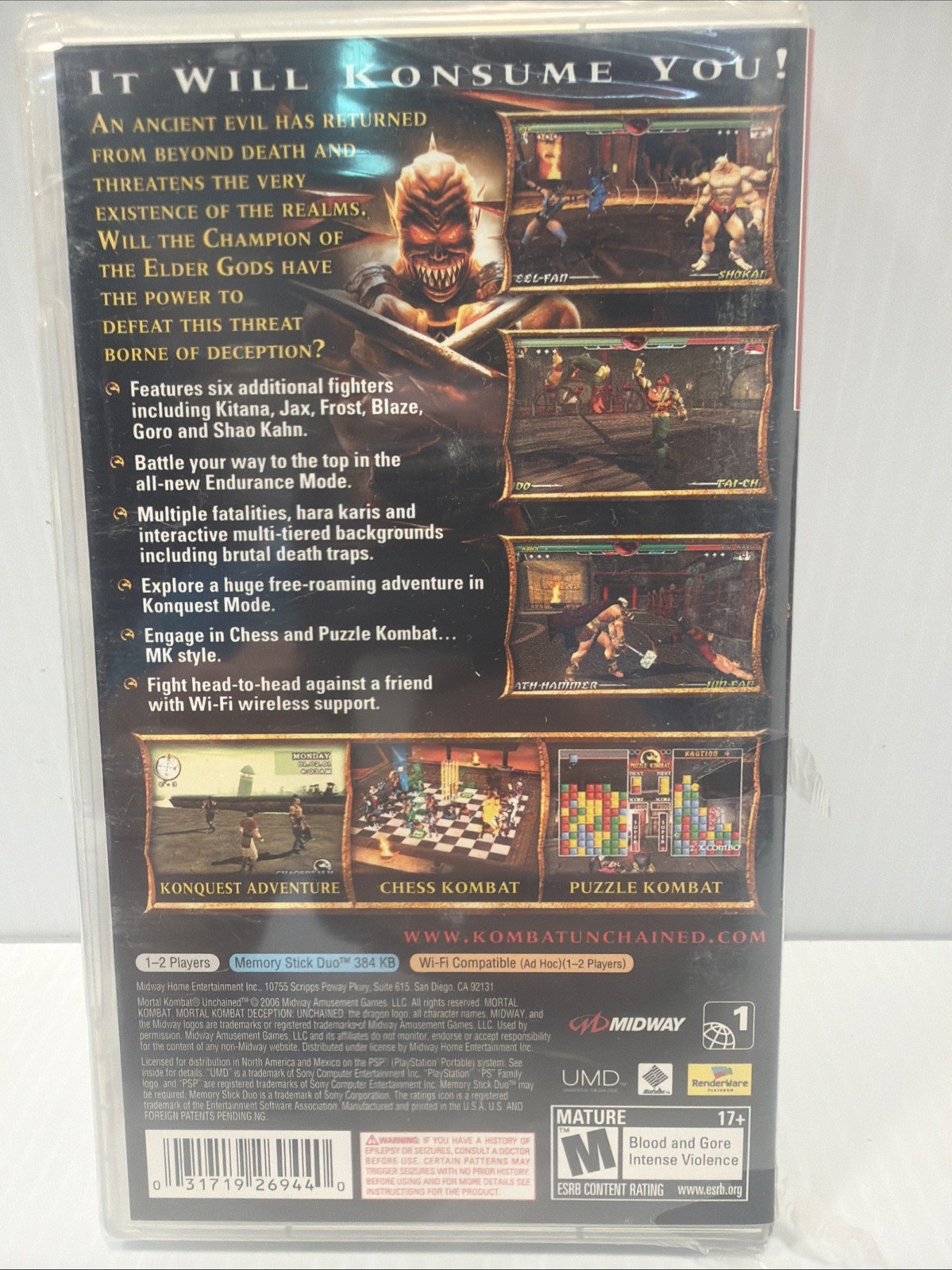 MORTAL KOMBAT UNCHAINED – SONY PSP