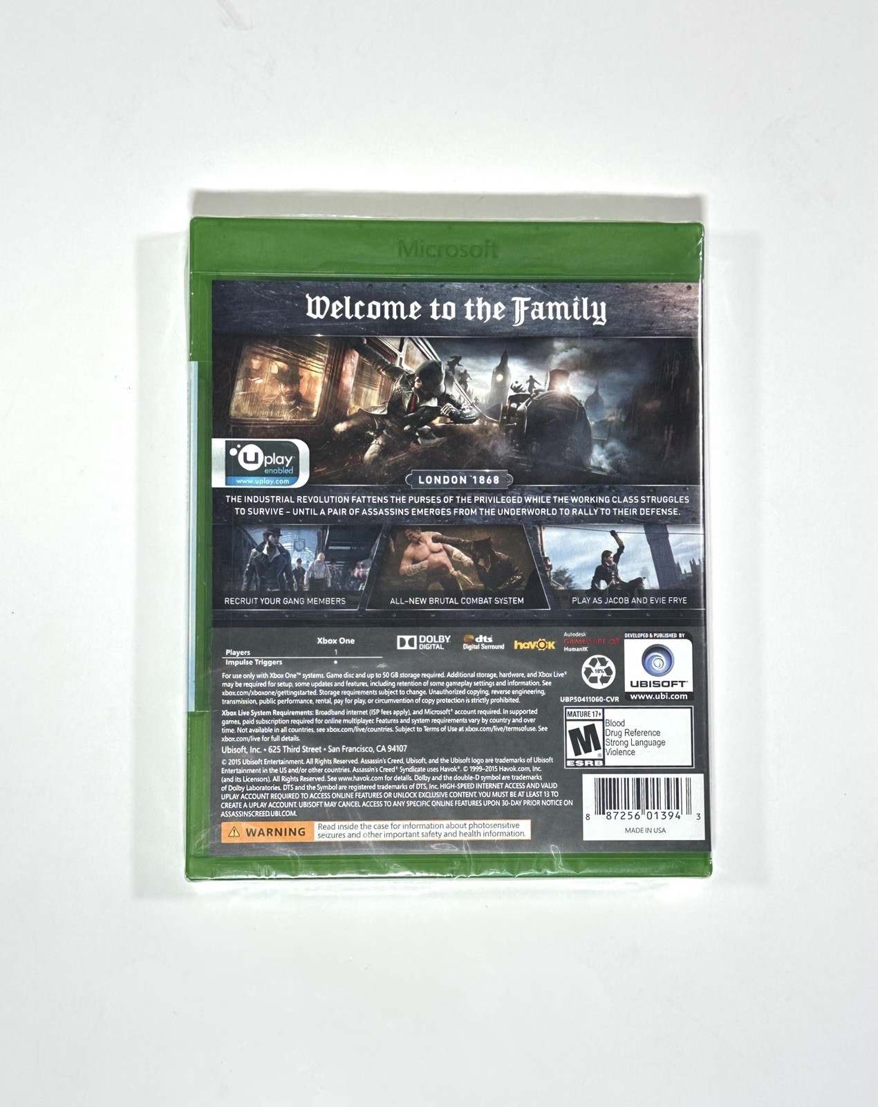 Assassins Creed Syndicate Xbox One Limited Edition – Brand New Factory Sealed