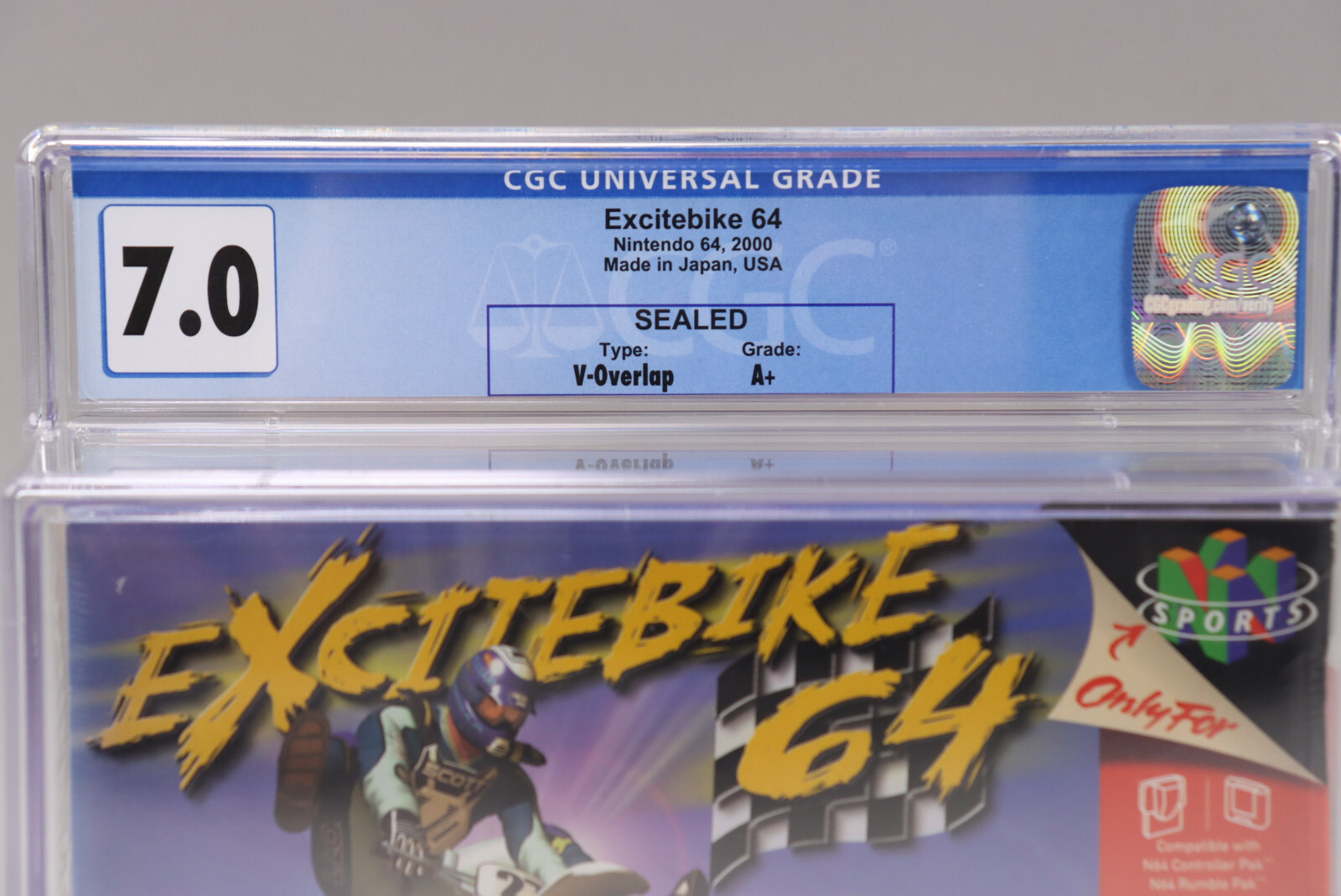 Excitebike 64 Nintendo N64 2000 New Factory Sealed CGC Graded 7.0 A+