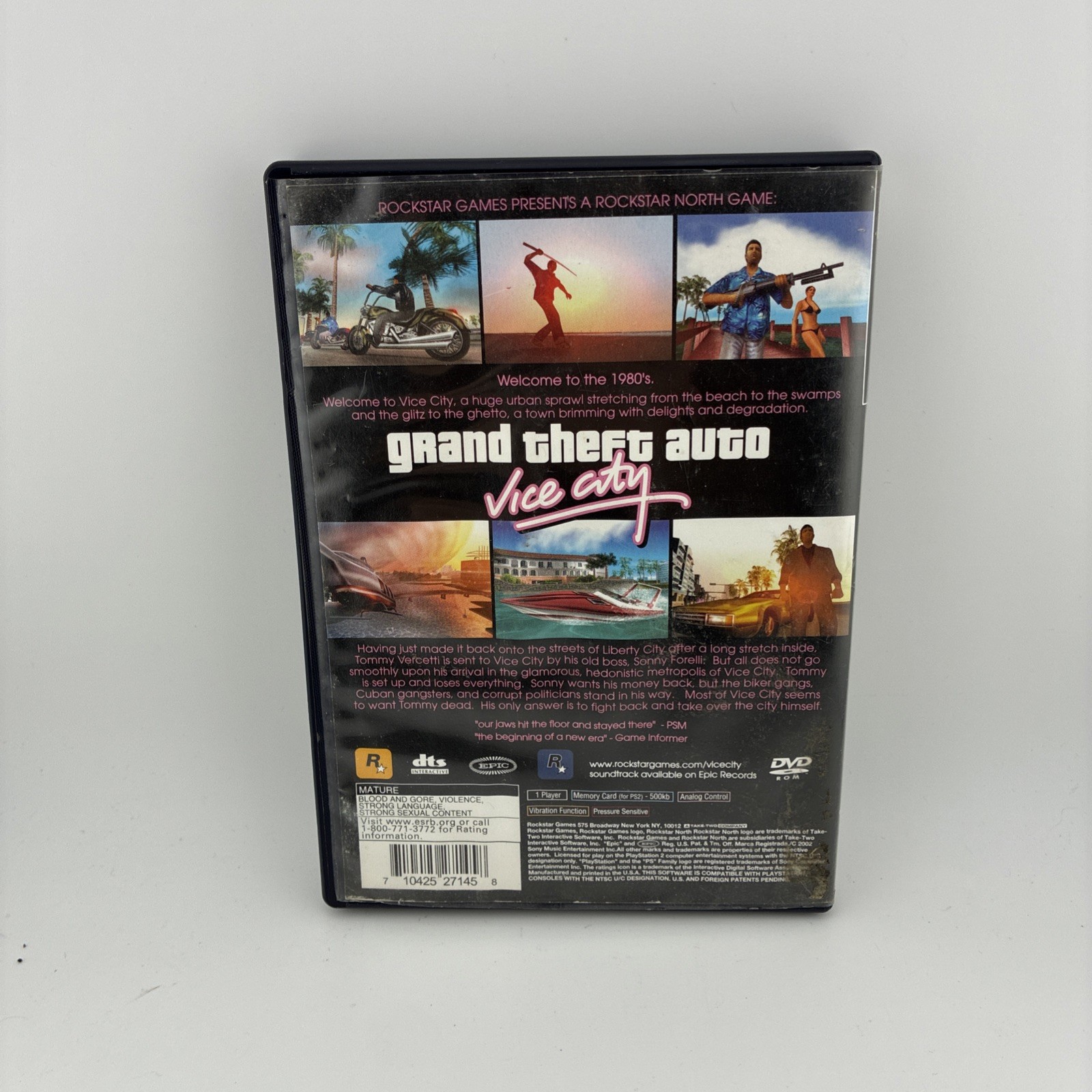 Grand Theft Auto Vice City, PS2, PlayStation 2 Black Label OEM Authentic Tested