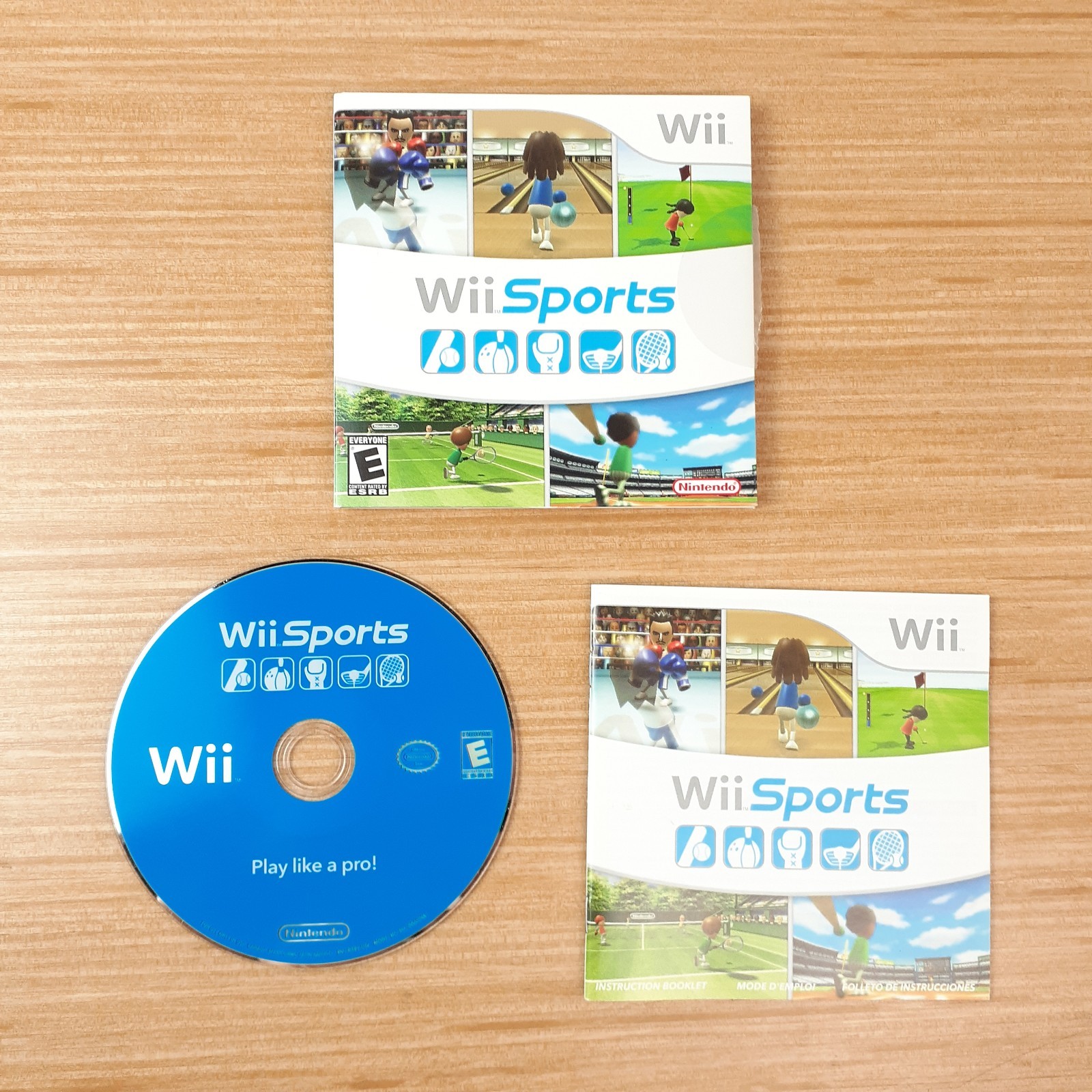 Wii Sports (Nintendo Wii, 2006) With Cardboard Sleeve Manual Tested Working
