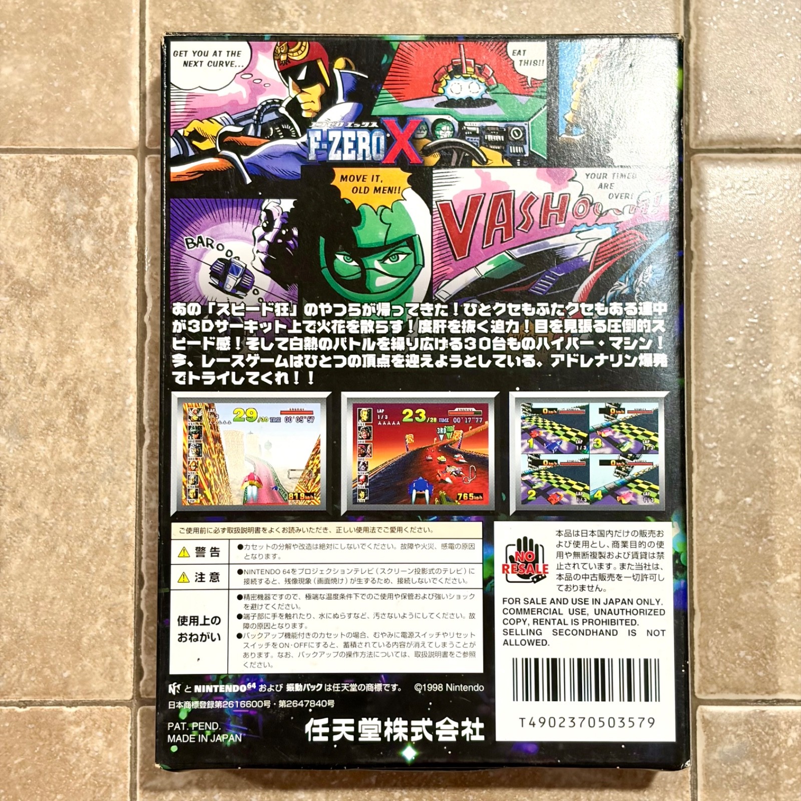 F Zero X CIB Complete N64 w/ Box Manual Japan PLAYS with USA Nintendo 64 RARE