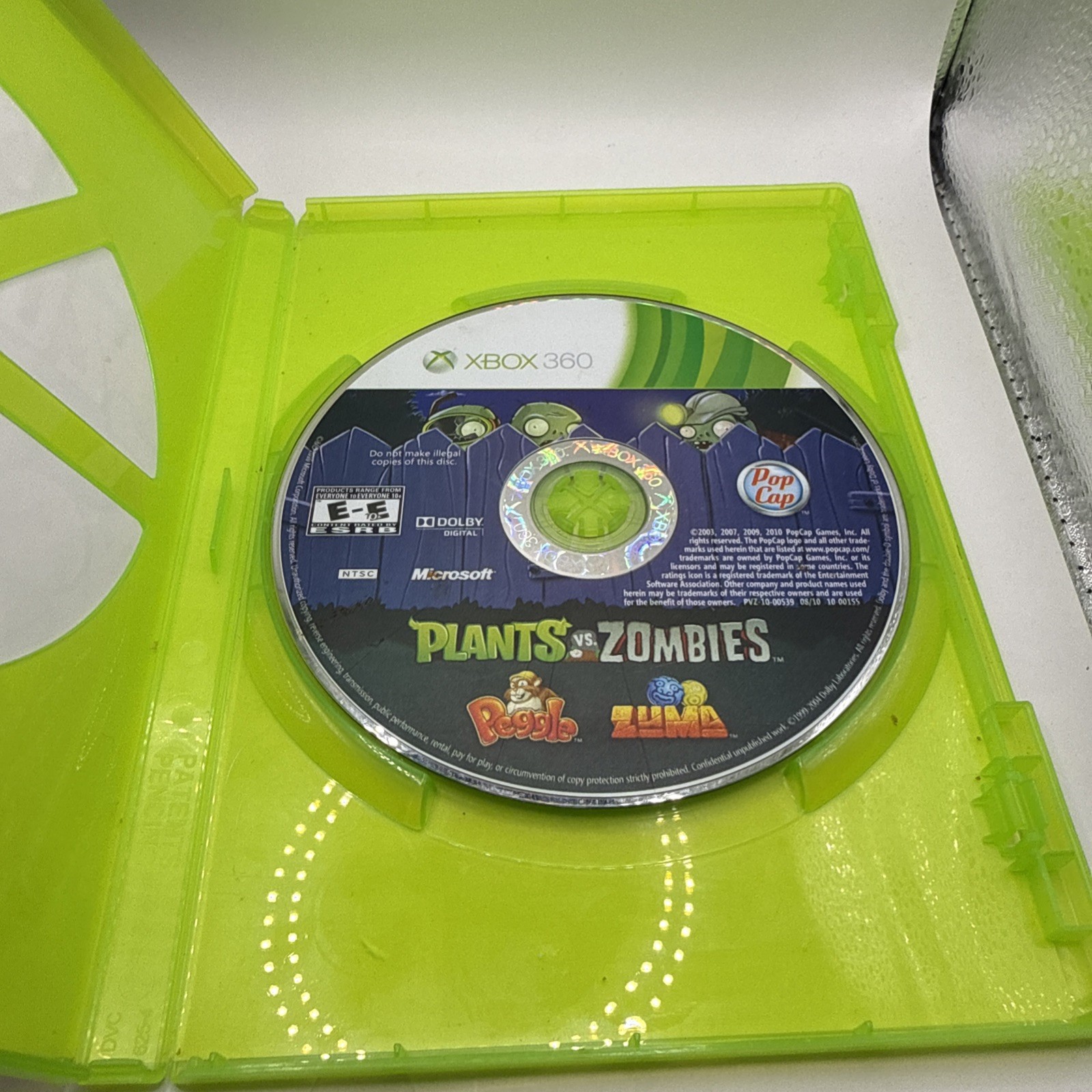 Plants vs. Zombies (Microsoft Xbox 360, 2010) NO Manual TESTED WORKS