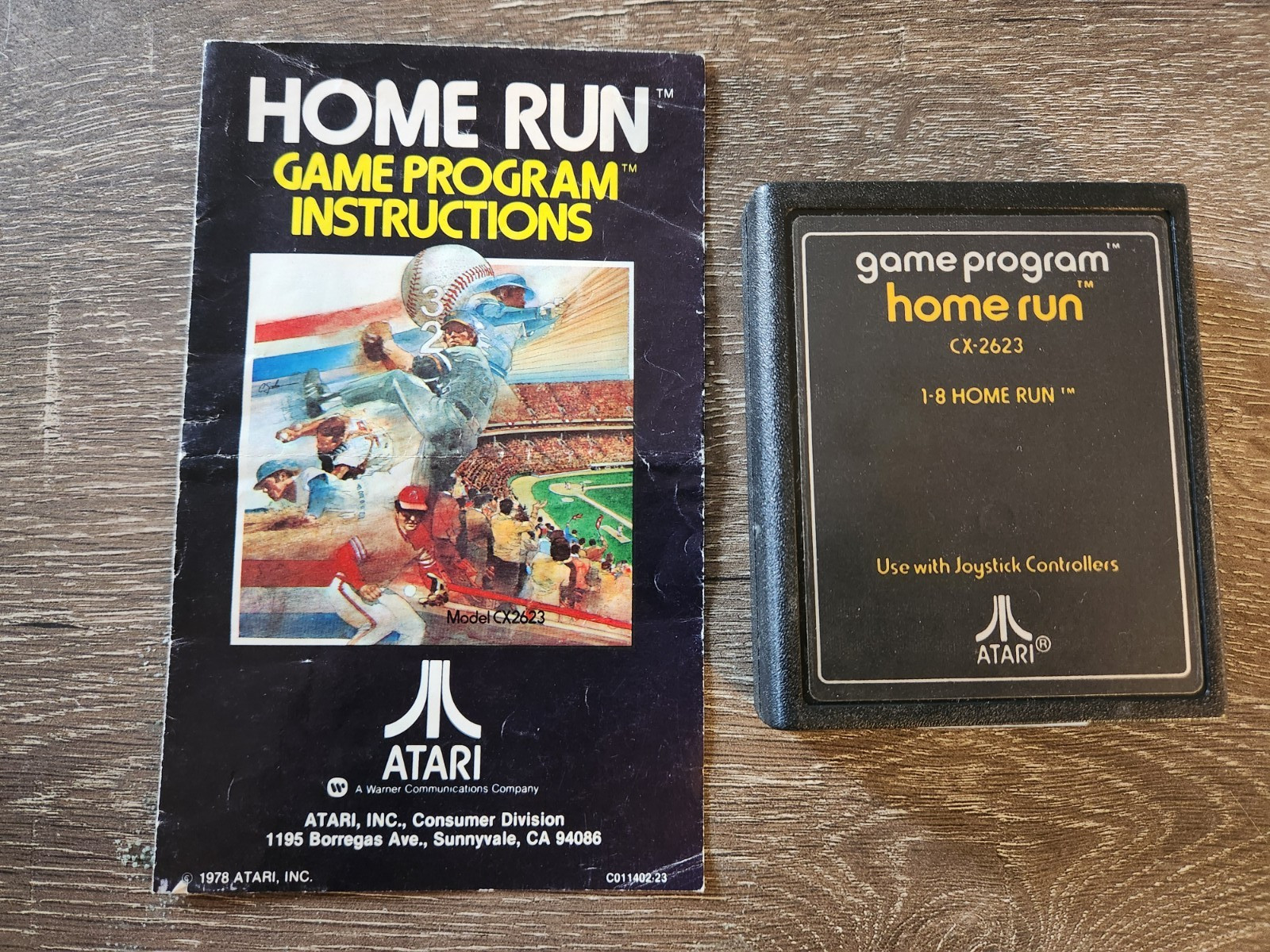 Atari 2600 Game Program 1978 Home Run CX-2623 with Manual – Good Condition