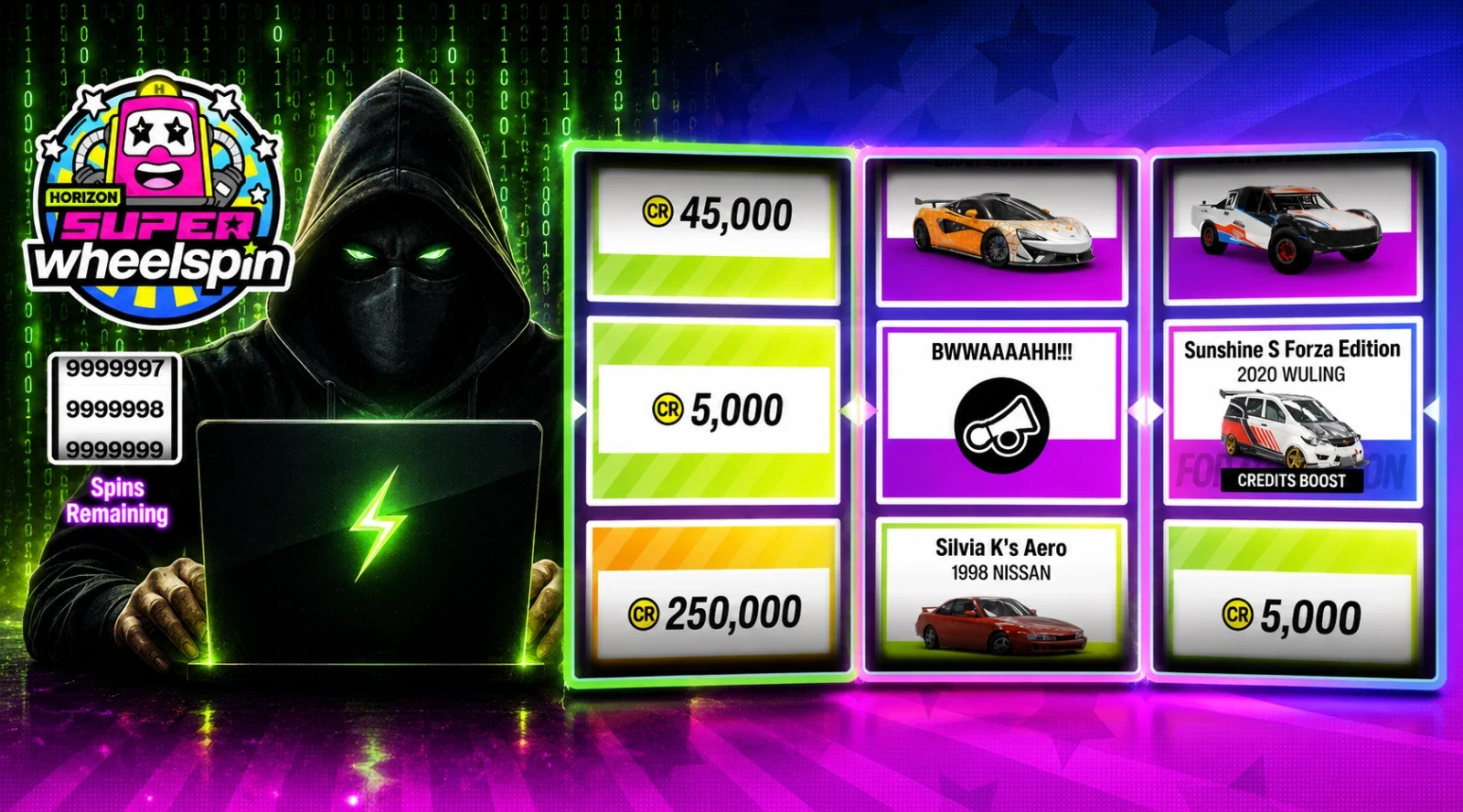 Forza Horizon 6: UNLIMITED SUPER WHEELSPINS & WHEELSPIN! PC & Xbox Only!