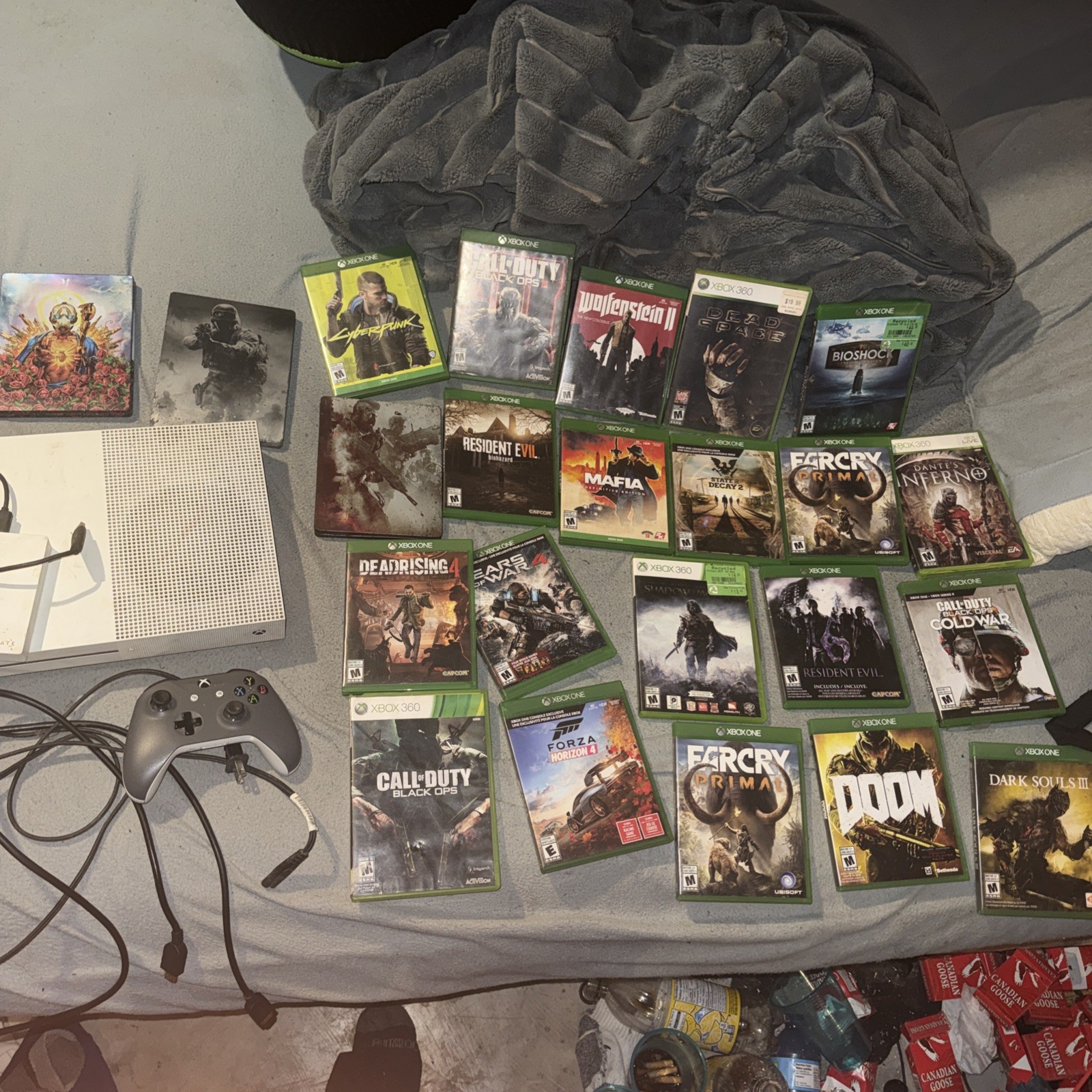 xbox one s bundle with 4tb hard drive and 23 games