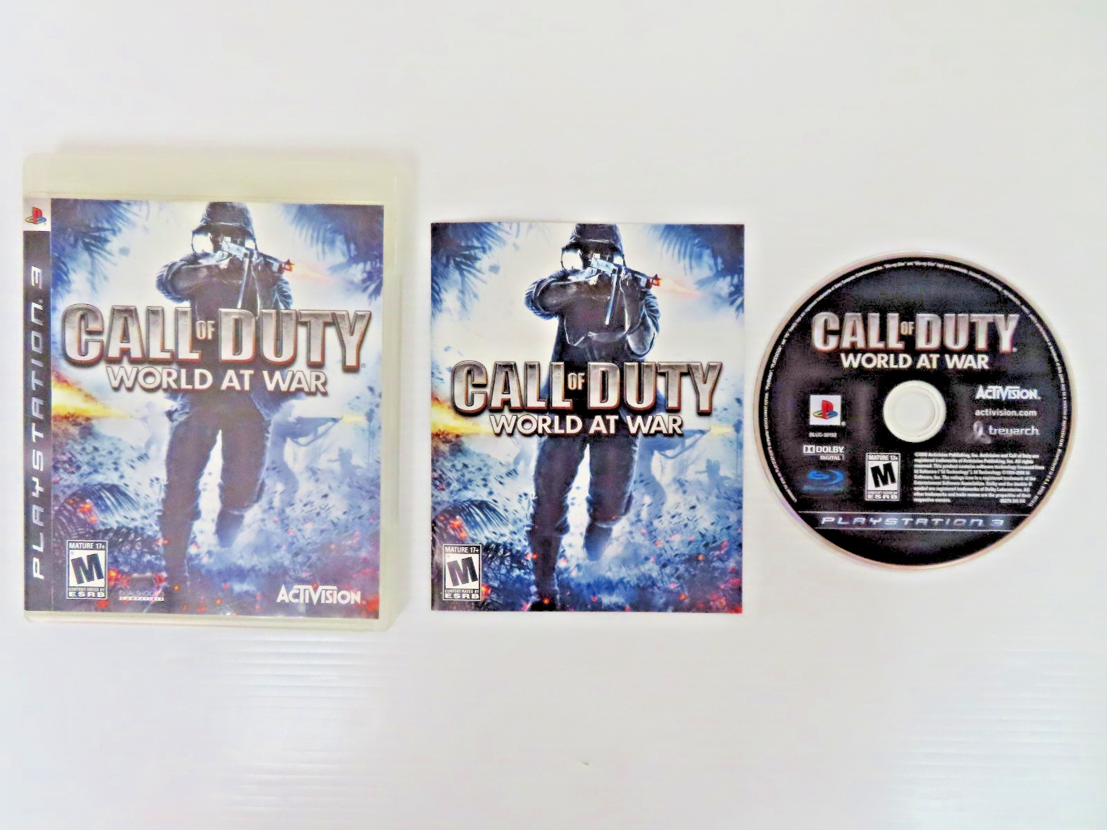 CoD WORLD AT WAR PLAYSTATION 3 VIDEO GAME TESTED WORKS COMPLETE