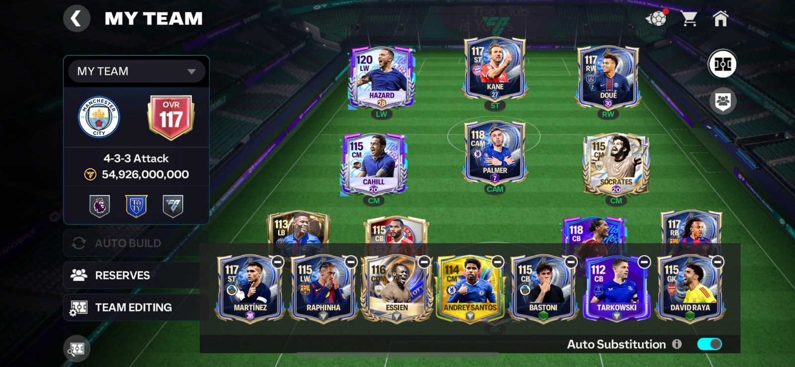 EA FC Mobile Player Profile OVR 117 4-3-3 Attack Pro III Android FIFA
