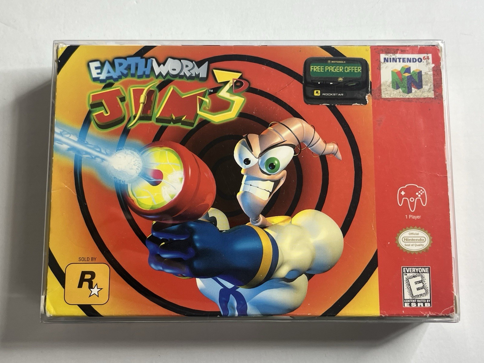 Earthworm Jim 3D (Nintendo 64 N64) w/ Box Missing Manual