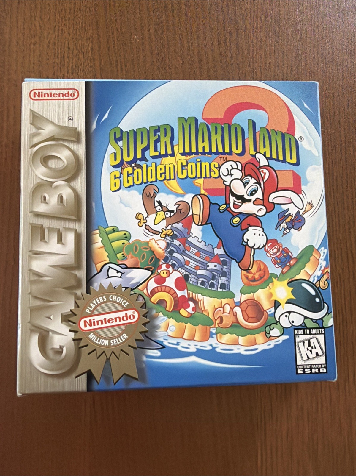 SUPER MARIO LAND 2 6 GOLDEN COINS BOX, MANUAL, INSERTS, NO GAME. PLAYERS CHOICE