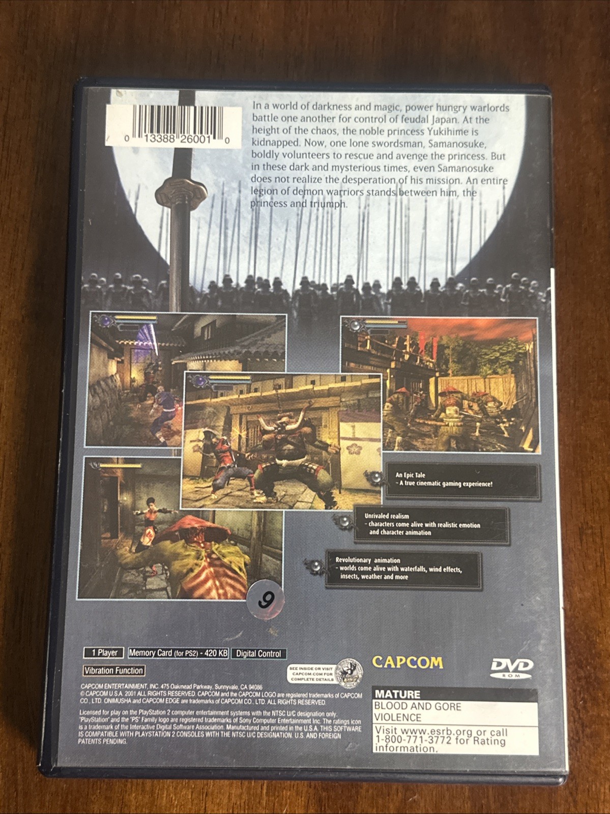 Onimusha: Warlords (Sony PlayStation 2, 2002) Complete Tested