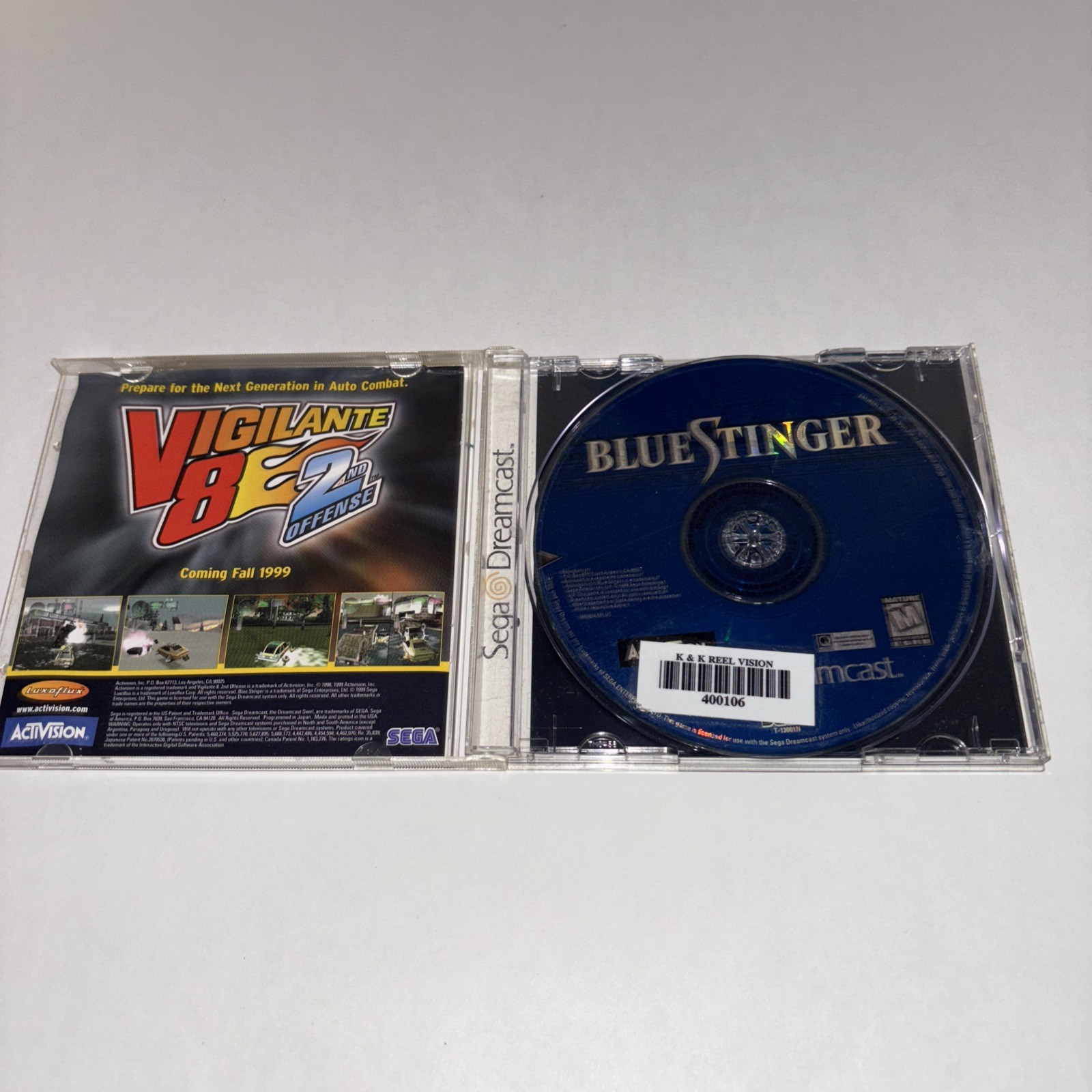 Blue Stinger (Sega Dreamcast, 1999) Complete See Pictures Working Read Tested