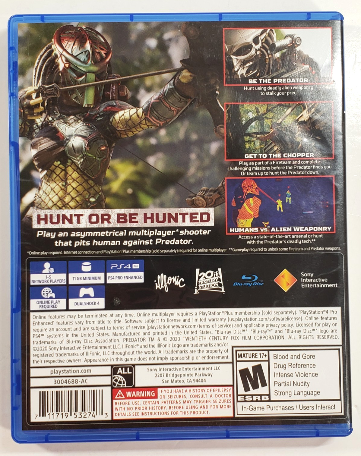 Predator: Hunting Grounds (Sony PlayStation 4, 2020) PS4 Case & Game – Tested