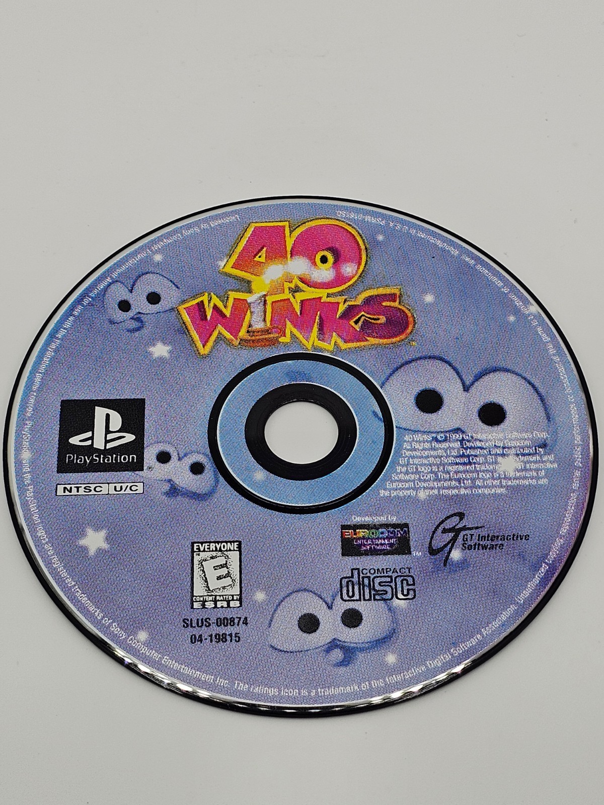 Sony Playstation 1 PS1 40 Winks Disc Only Tested