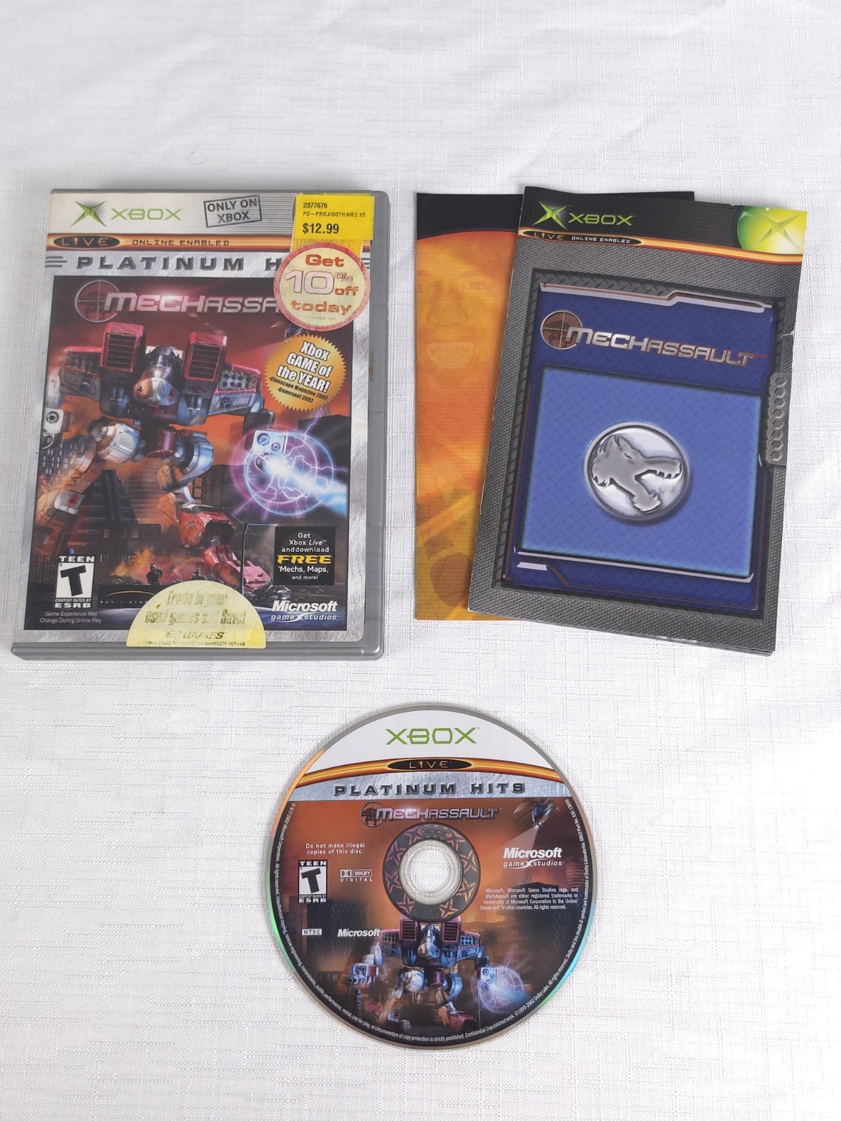 MechAssault (Microsoft Xbox, 2002) Platinum Hits CIB Complete – Tested Working
