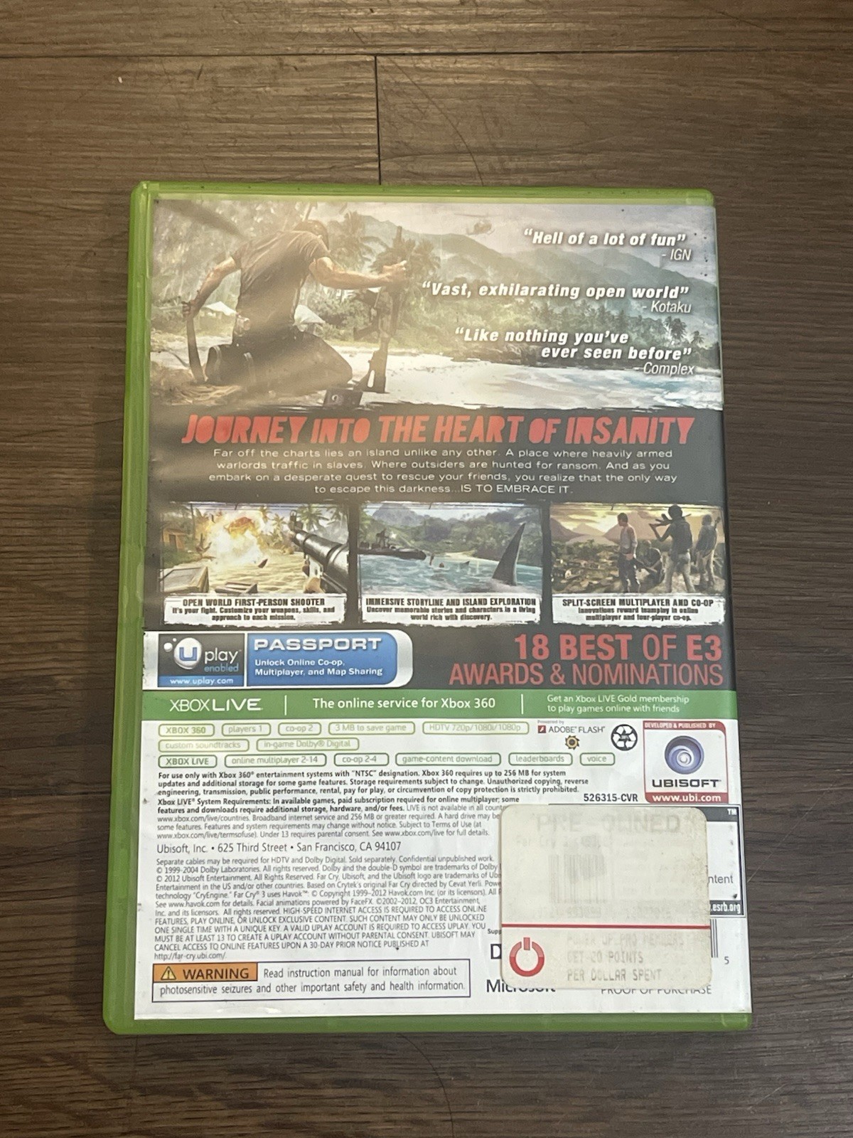 Far Cry 3 Xbox 360 Complete CIB